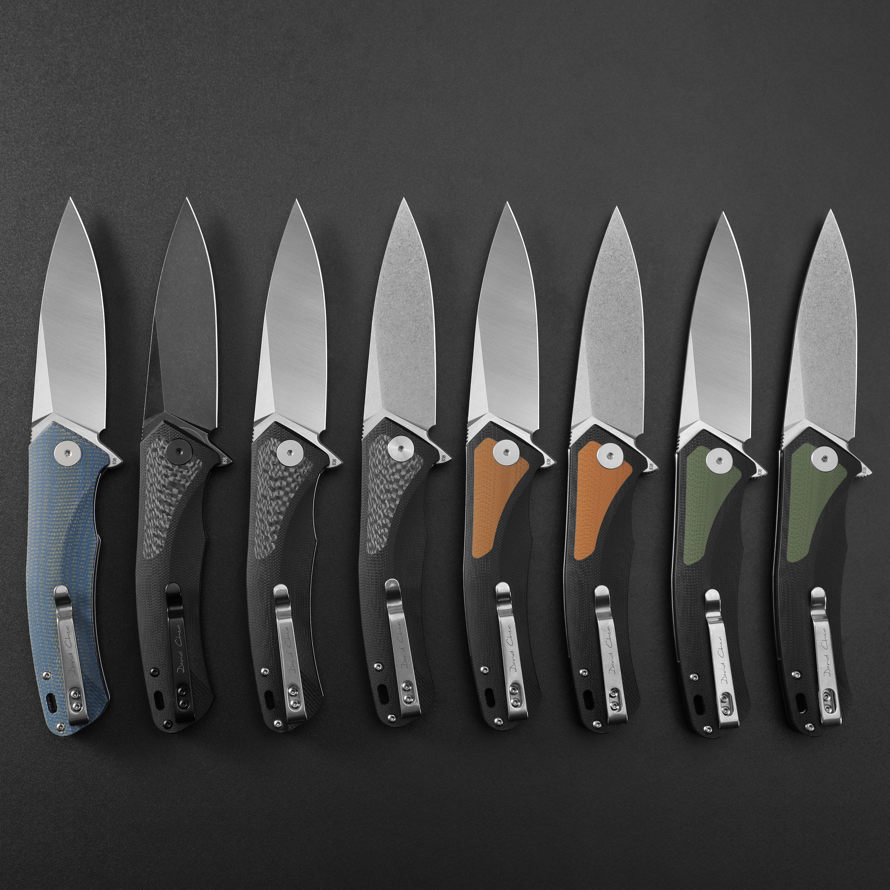 Petrified Fish PF838 Pub,3.74"D2 Steel Blade,G10/Micarta/G10+Carbon Fiber Handle, Flipper Liner lock Folding knife
