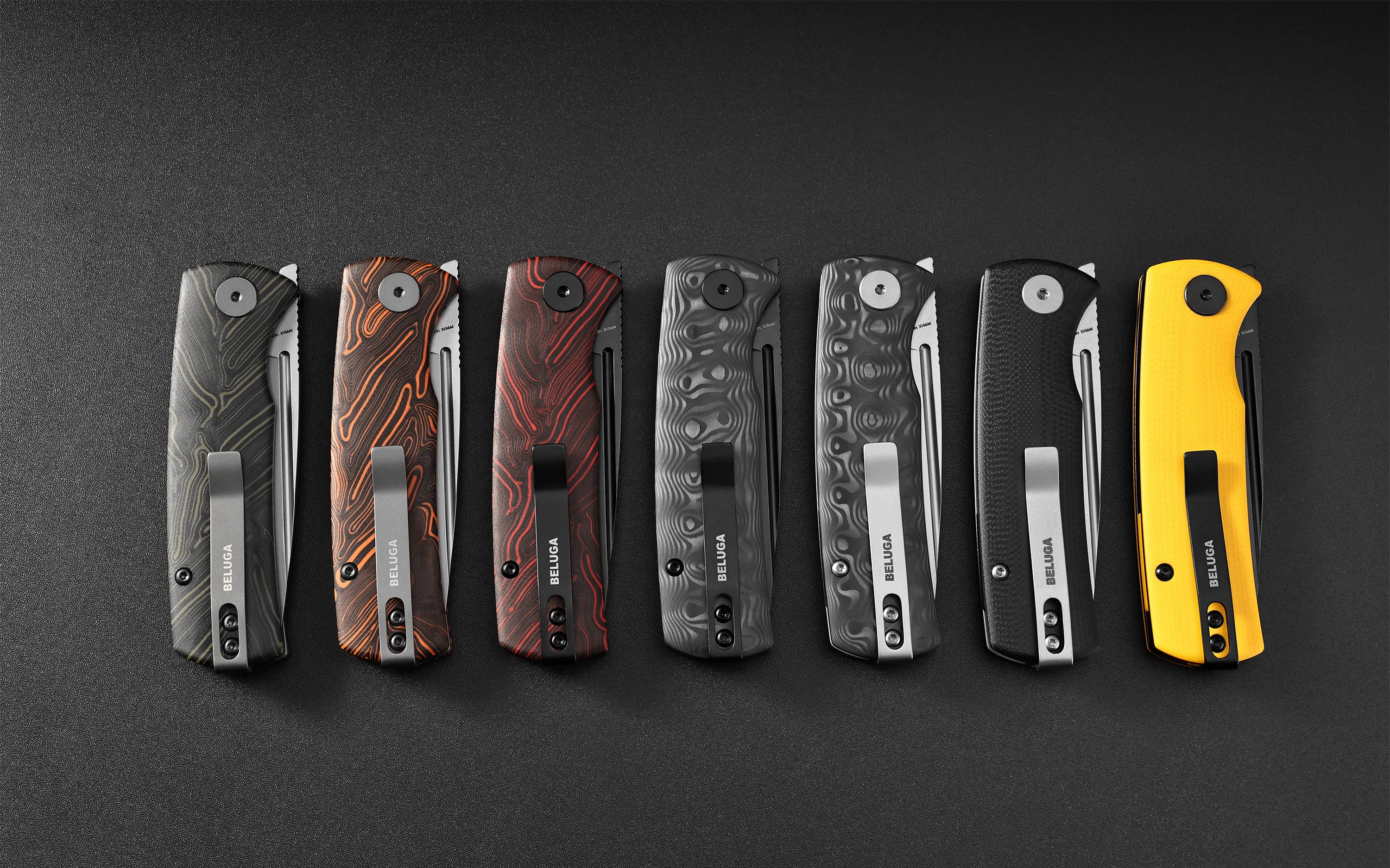 Petrified Fish PFP01X Beluga ,2.99" 14C28N Blade,95.6g G10/Carbon Fiber Handle Front Flipper Liner lock Folding knife