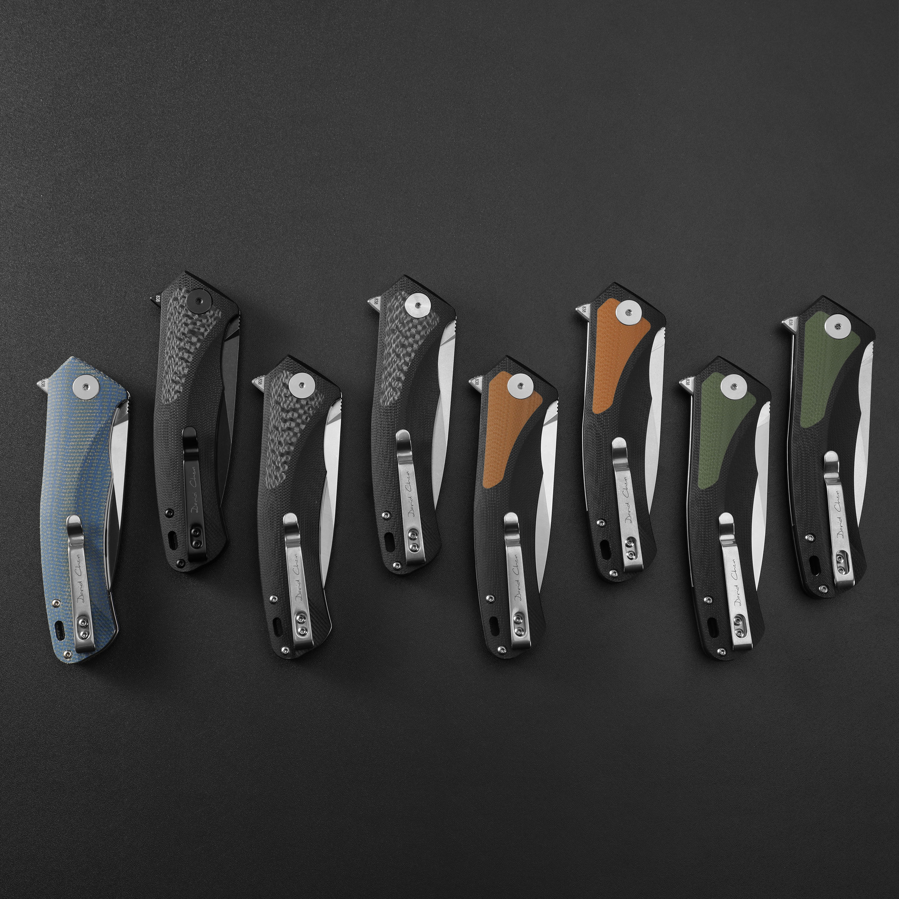 Petrified Fish PF838 Pub,3.74"D2 Steel Blade,G10/Micarta/G10+Carbon Fiber Handle, Flipper Liner lock Folding knife