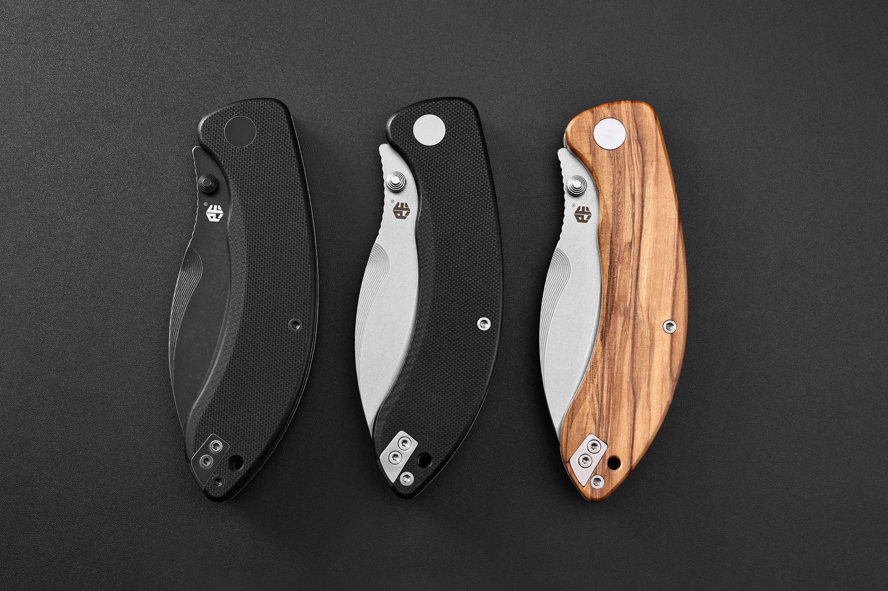 Petrified Fish PFB06 - Zonda, 3.74" 14C28N Steel Blade, G10/Wood Handle, Liner Lock Folding knife