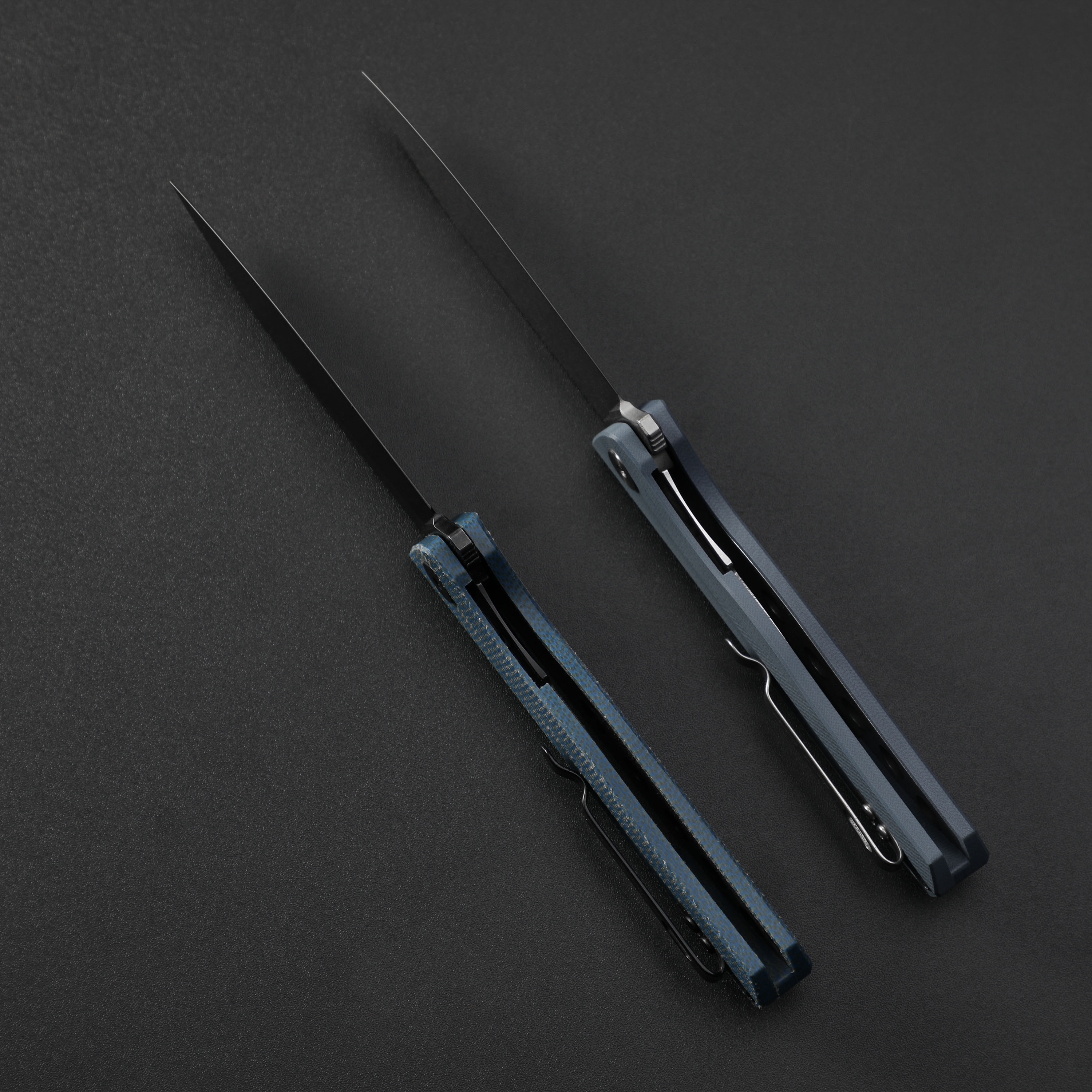 Petrified Fish PF818-Forward,3.54"D2 Steel Blade,G10/Micarta/G10+Carbon Fiber Handle, Flipper Liner lock Folding knife