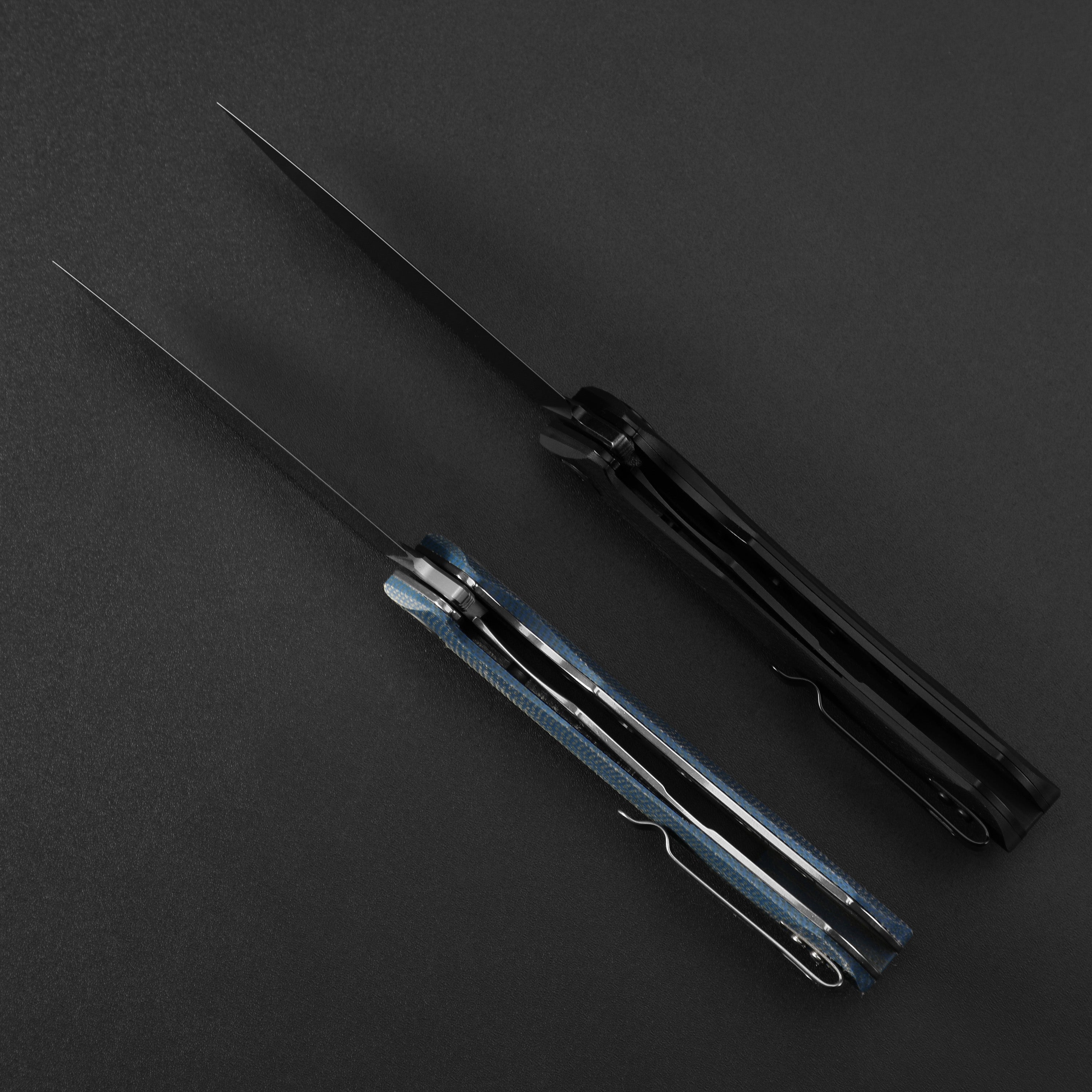 Petrified Fish PF838 Pub,3.74"D2 Steel Blade,G10/Micarta/G10+Carbon Fiber Handle, Flipper Liner lock Folding knife