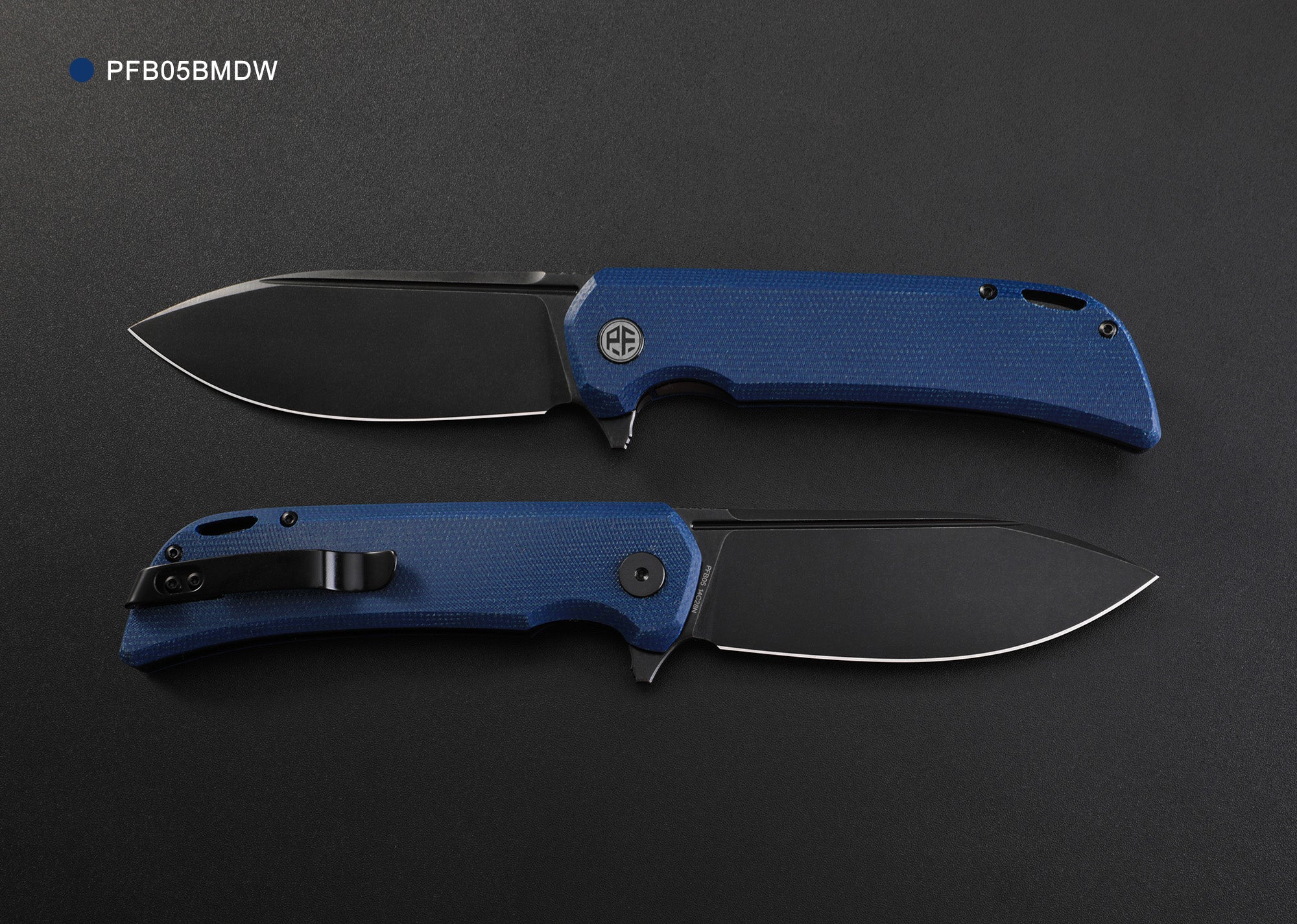Petrified Fish PFB05 Tunny , 3.86" 14C28N Steel Blade, G10/Micarta Handle, Flipper Liner lock Folding knife