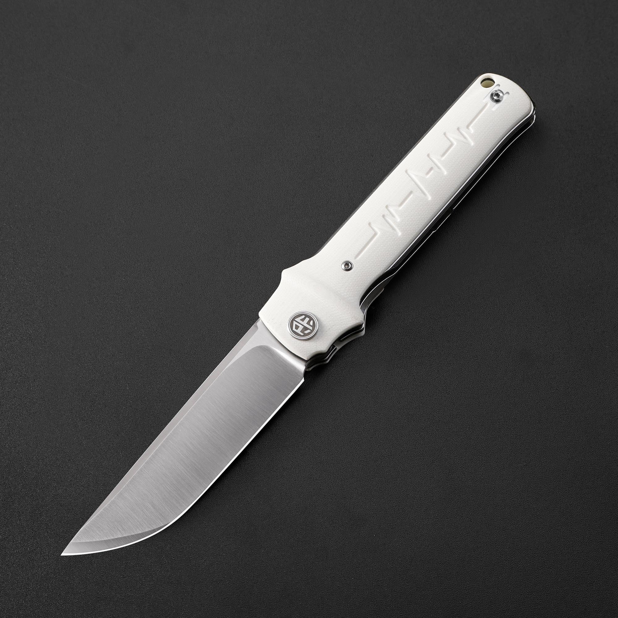 Petrified Fish PFB04 Tena , 3.82" D2 Steel Blade, G10 Handle, Front Flipper Liner lock Folding knife