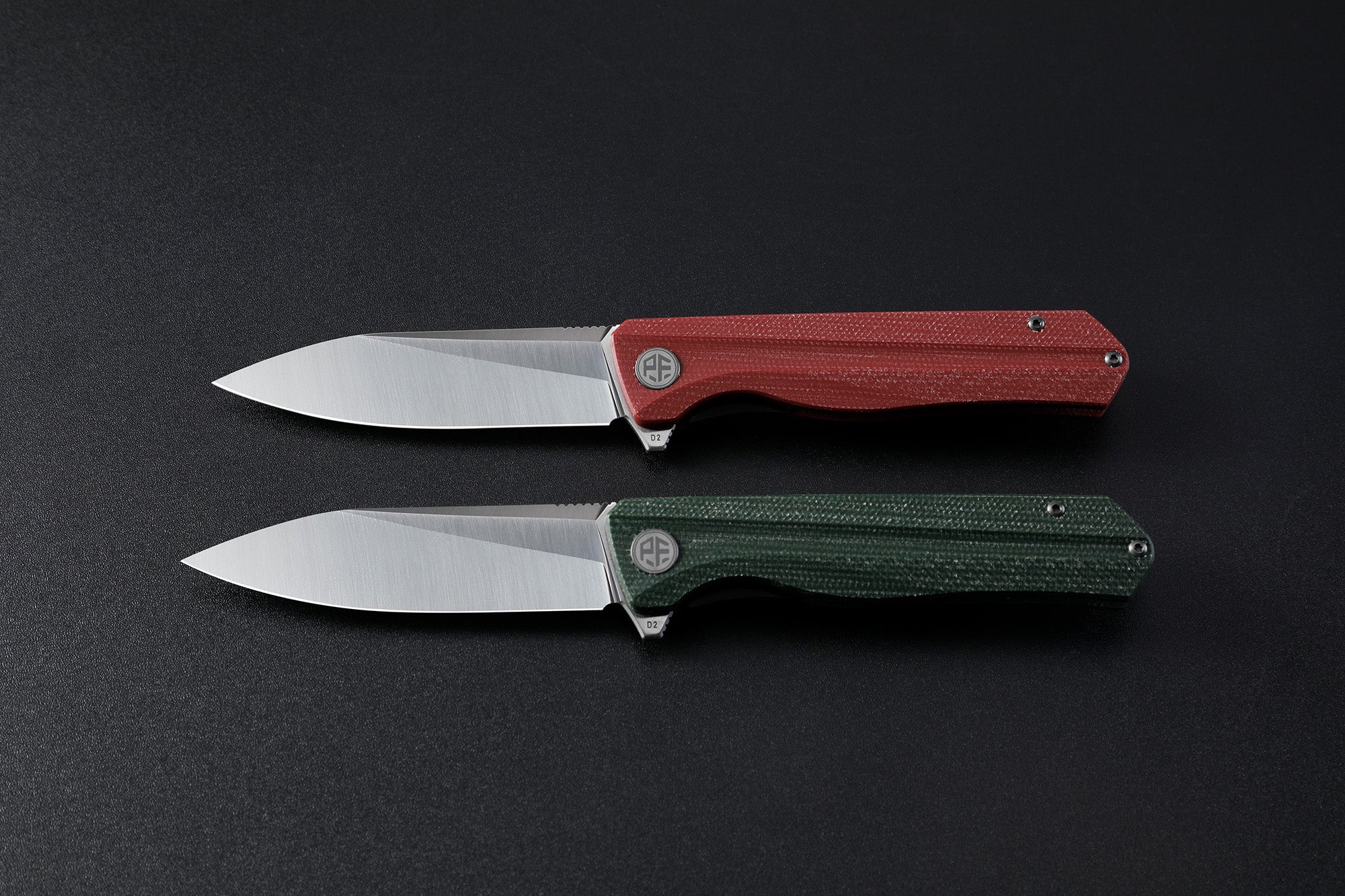 Petrified Fish PF818-Forward,3.54"D2 Steel Blade,G10/Micarta/G10+Carbon Fiber Handle, Flipper Liner lock Folding knife