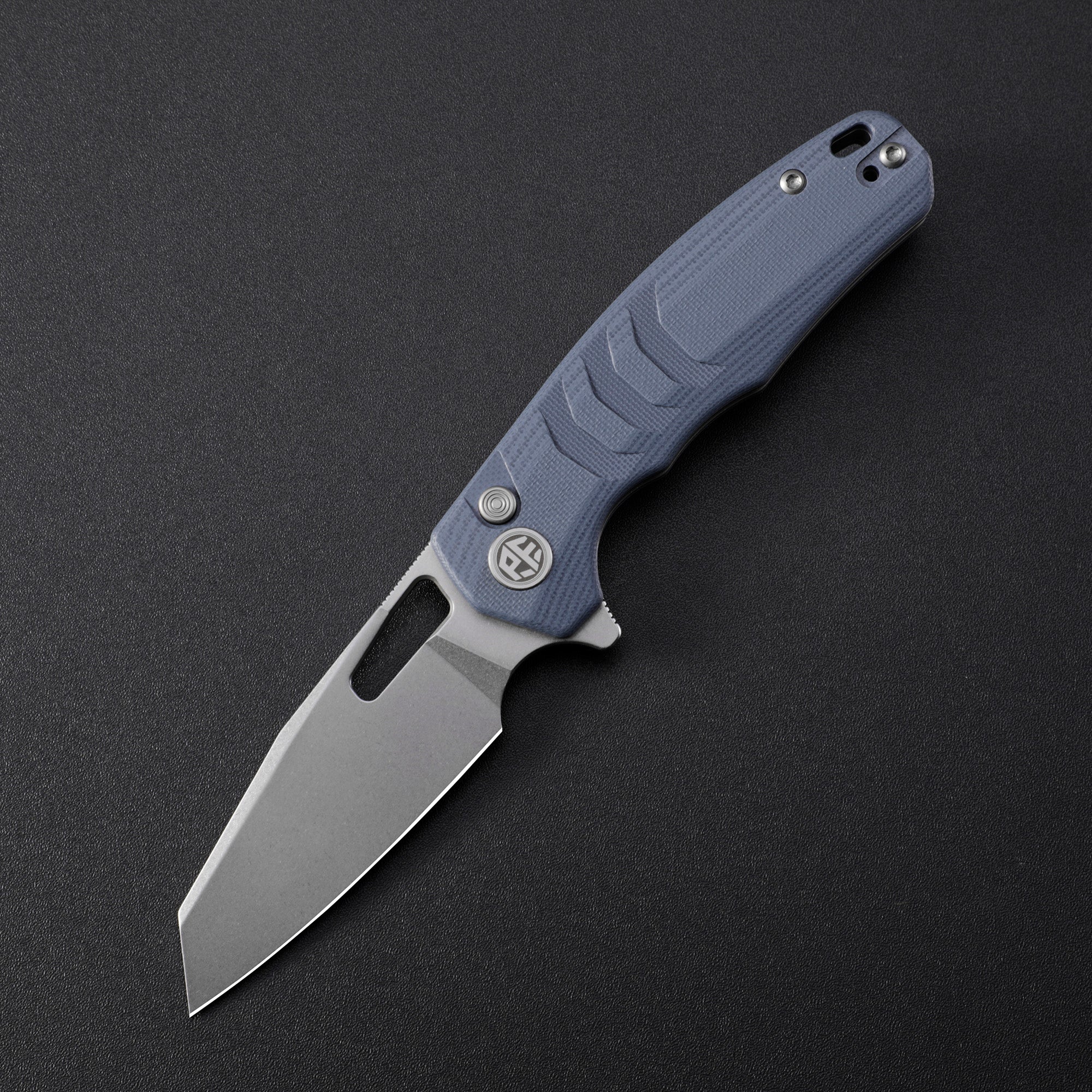 Petrified Fish PFE17-Trilobite , 3.03" 14C28N Steel Blade, G10/ULTEM Handle, Flipper Button lock Folding knife