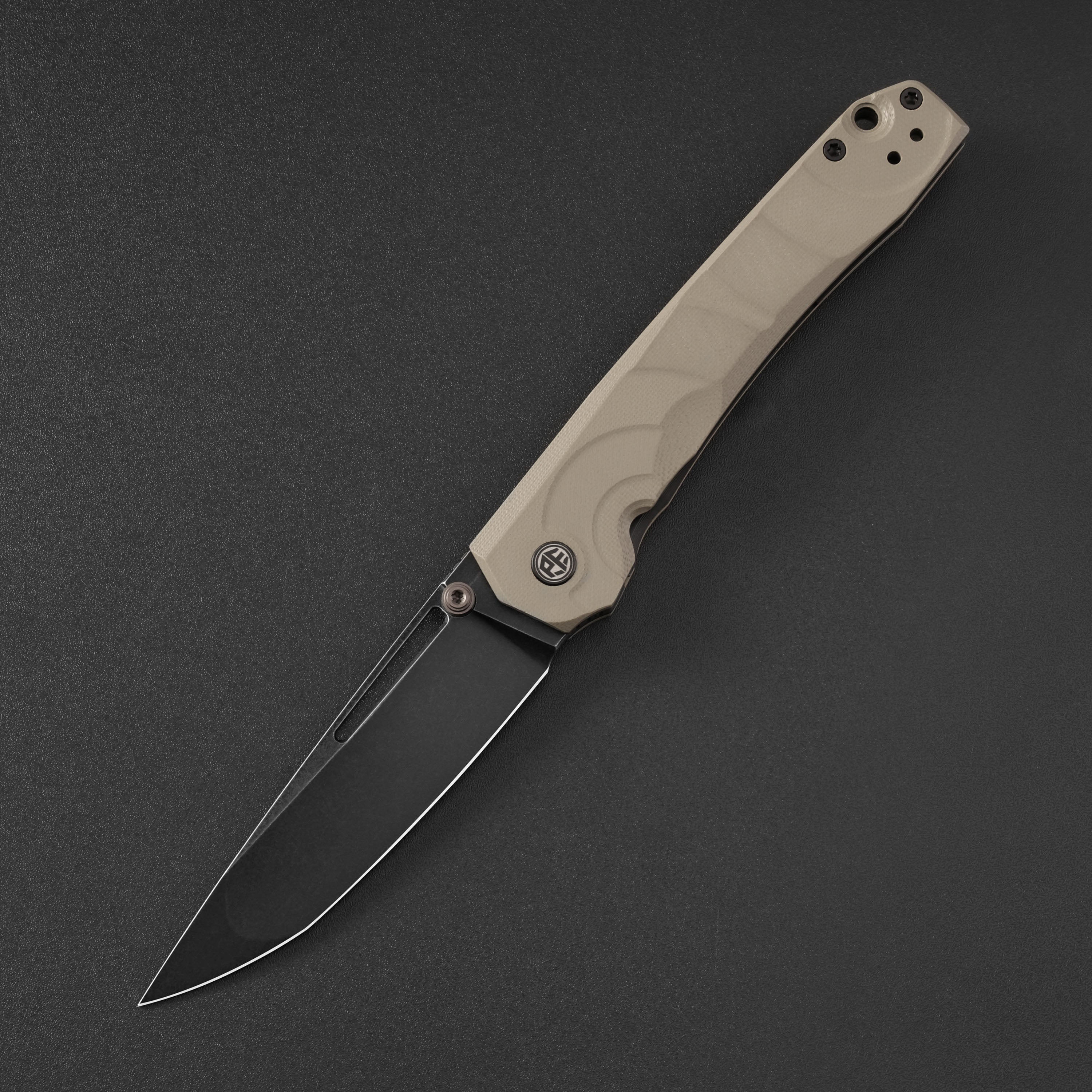 Petrified Fish PFP11- Ripple , 3.78" 14C28N Steel Hollow Blade, G10 Handle, Front Flipper Liner lock Folding knife