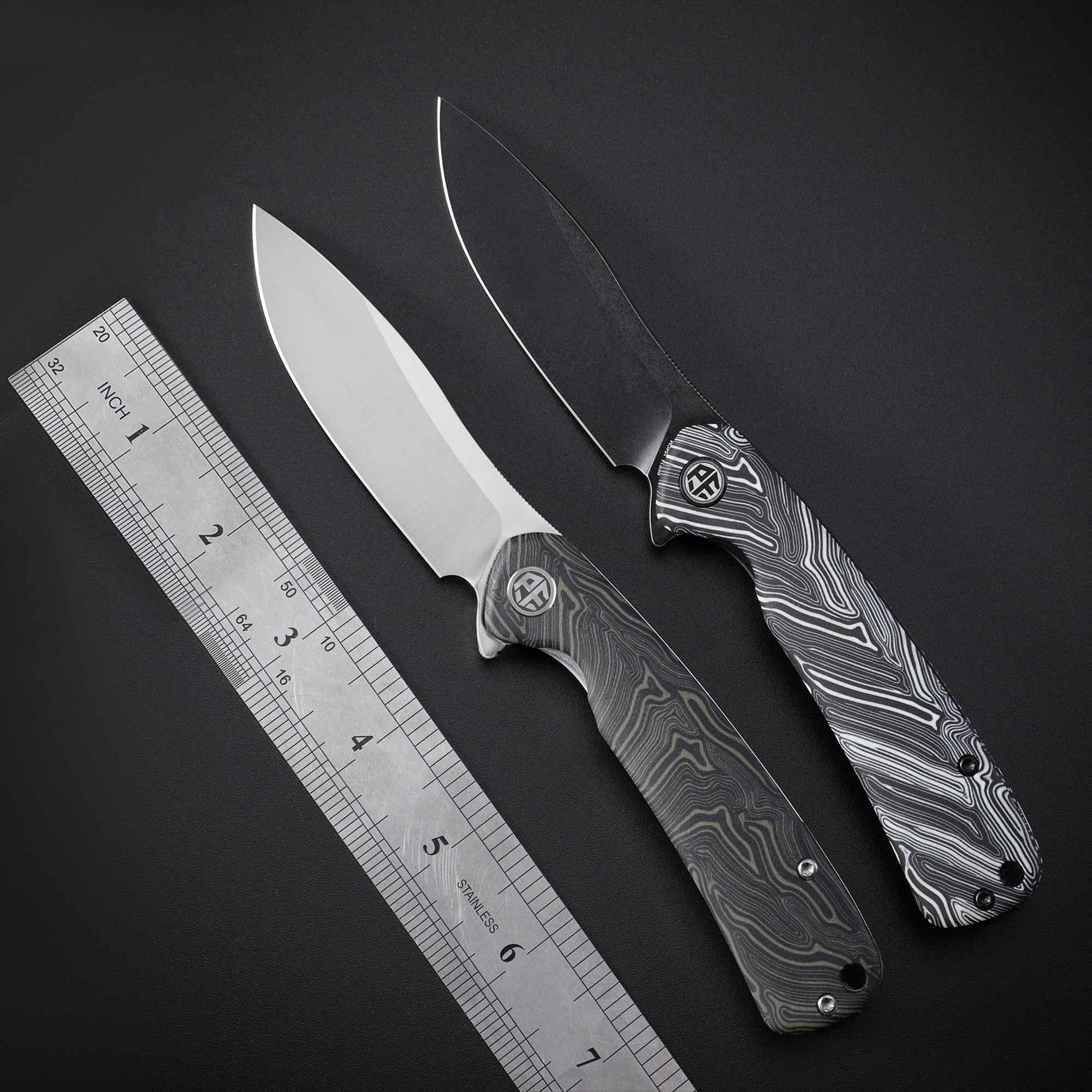 Petrified Fish PFE14 Rogue ,3.43" 154CM Steel Blade, 114g G10 Handle, Flipper Liner lock Folding knife