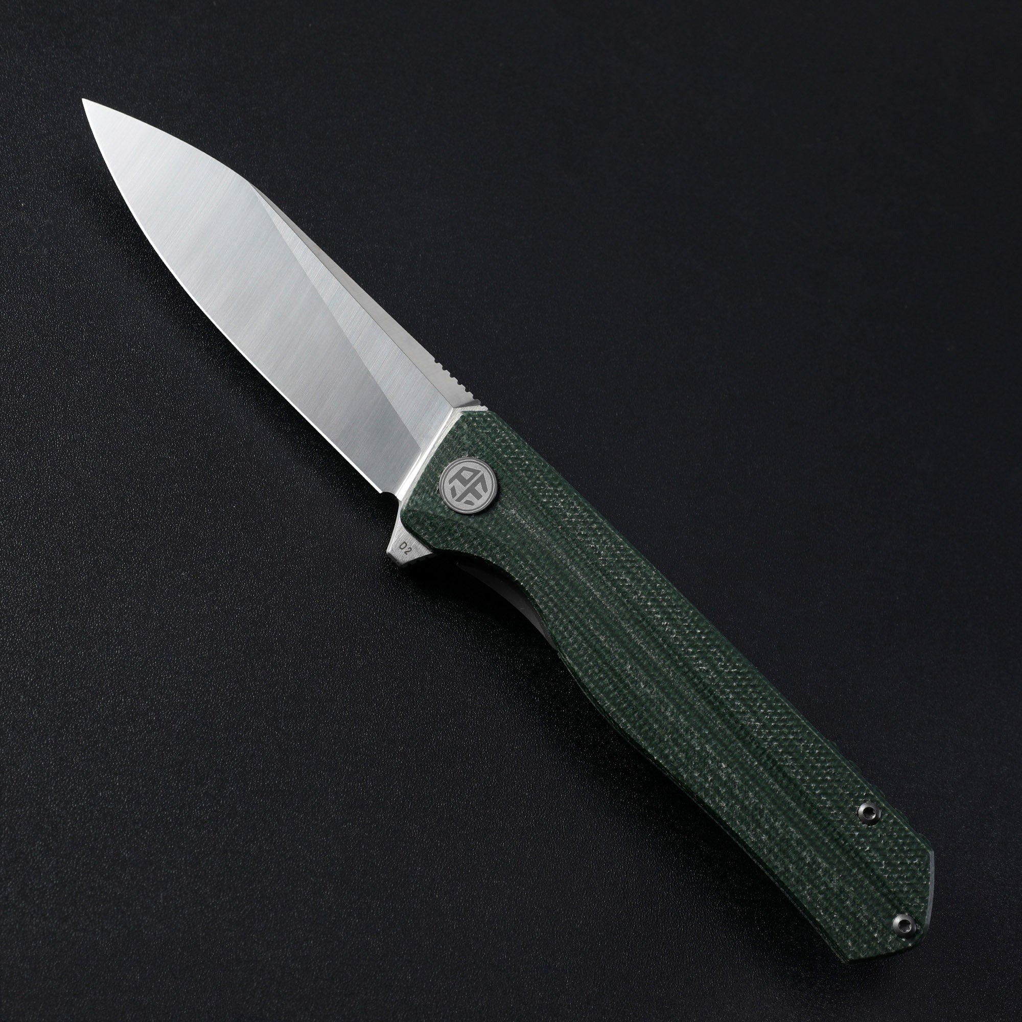 Petrified Fish PF818-Forward,3.54"D2 Steel Blade,G10/Micarta/G10+Carbon Fiber Handle, Flipper Liner lock Folding knife