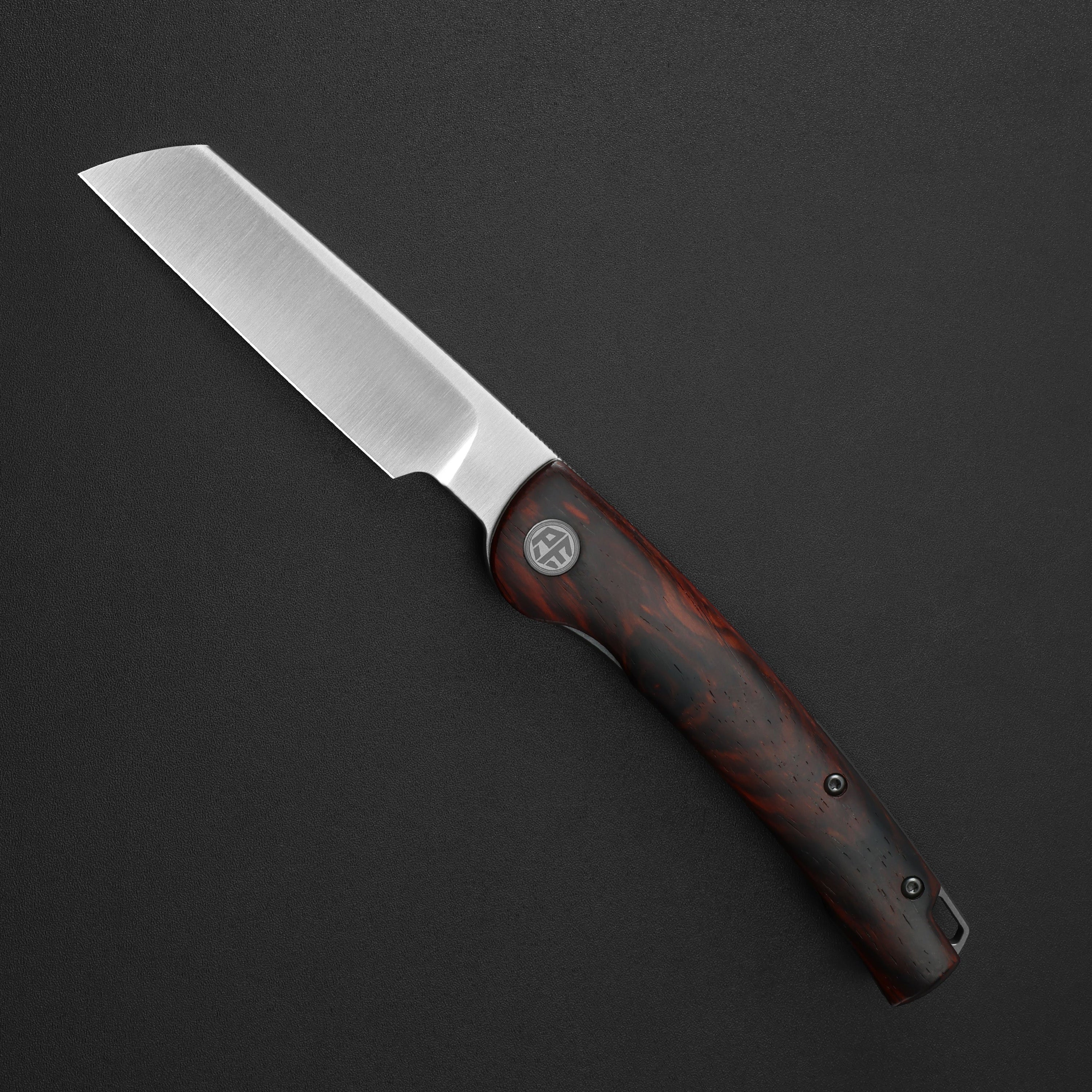 Petrified Fish PFE04 Scholar,3.7" 154CM Satin/Stonewashed Blade,Front Flipper Liner Lock Folding Knife