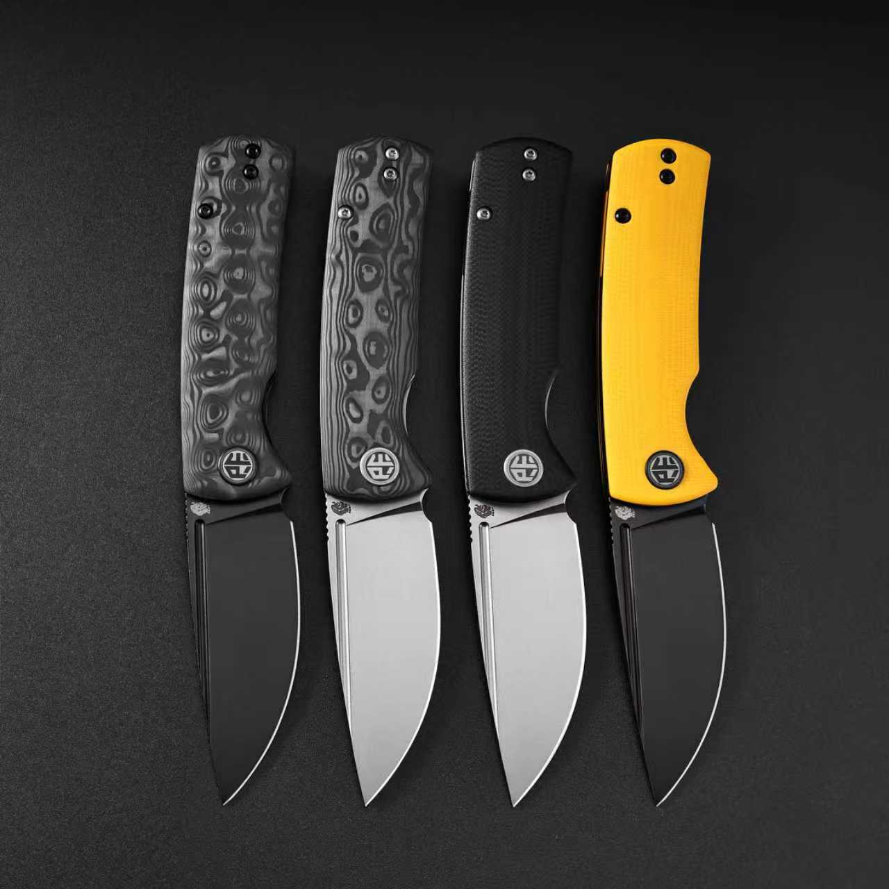 Petrified Fish PFP01X Beluga ,2.99" 14C28N Blade,95.6g G10/Carbon Fiber Handle Front Flipper Liner lock Folding knife