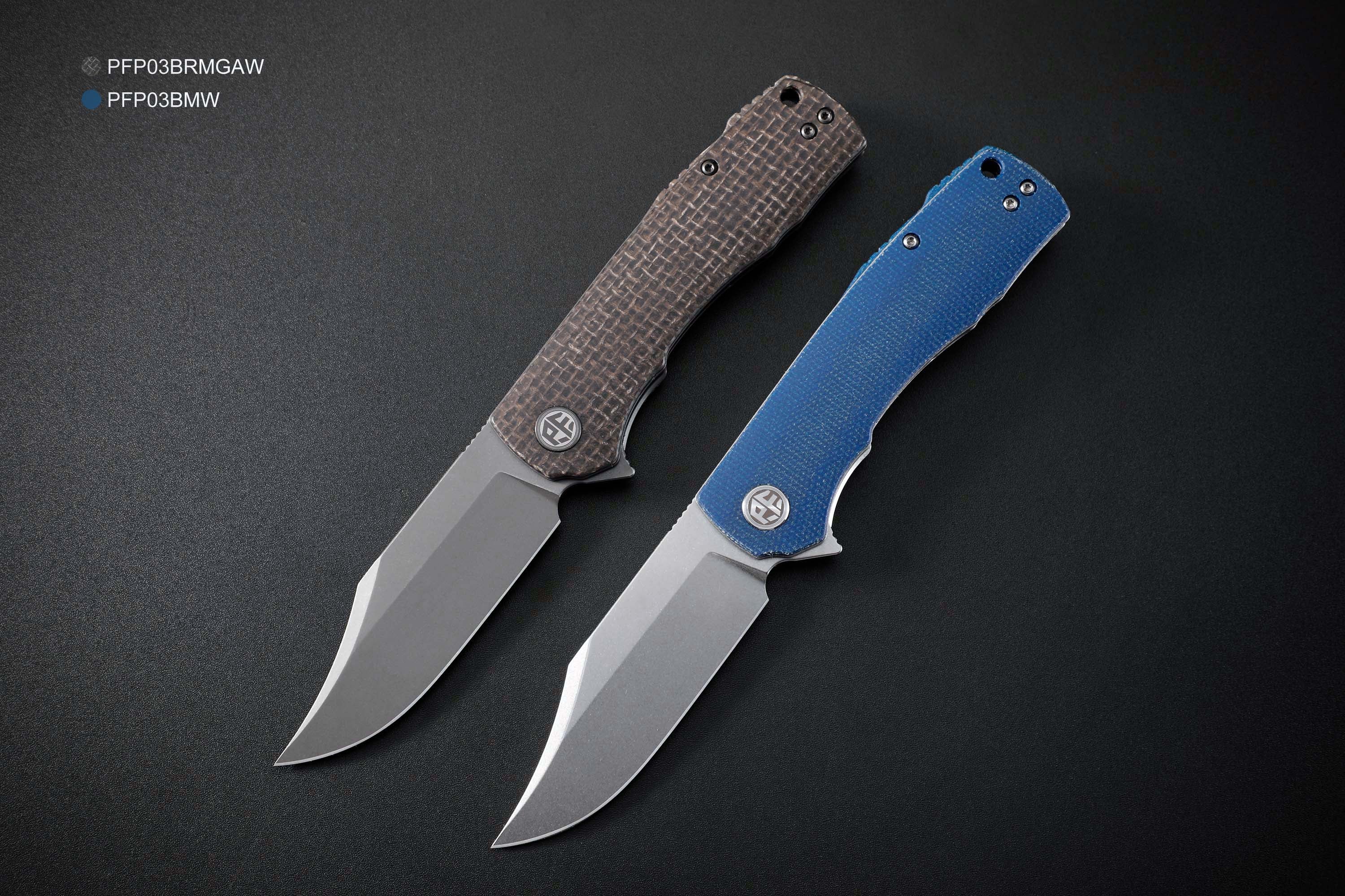 Petrified Fish PFP03 Victor ,3.58" K110 Satin Blade,140g Micarta Handle Flipper Liner lock Folding knife