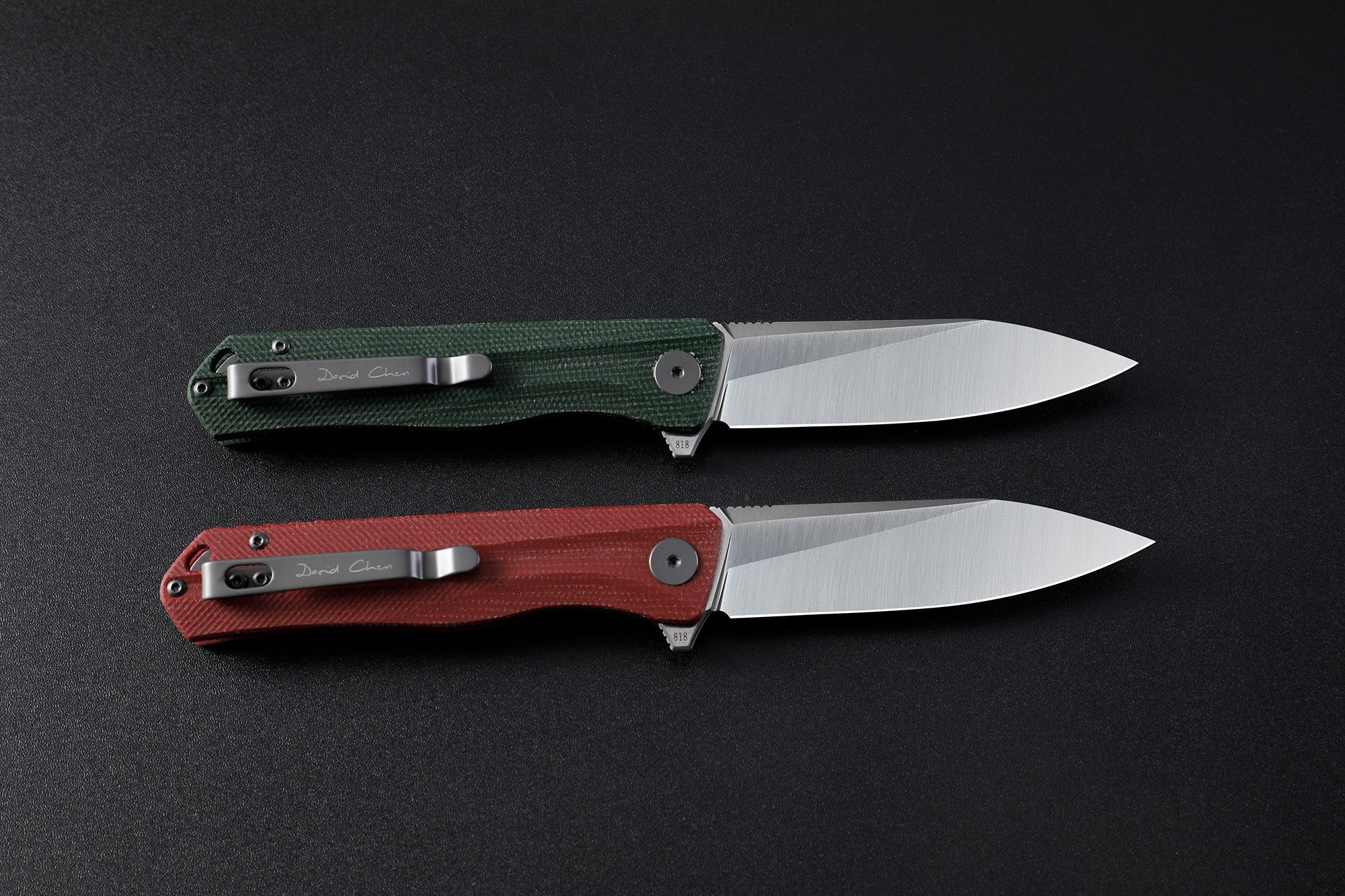 Petrified Fish PF818-Forward,3.54"D2 Steel Blade,G10/Micarta/G10+Carbon Fiber Handle, Flipper Liner lock Folding knife