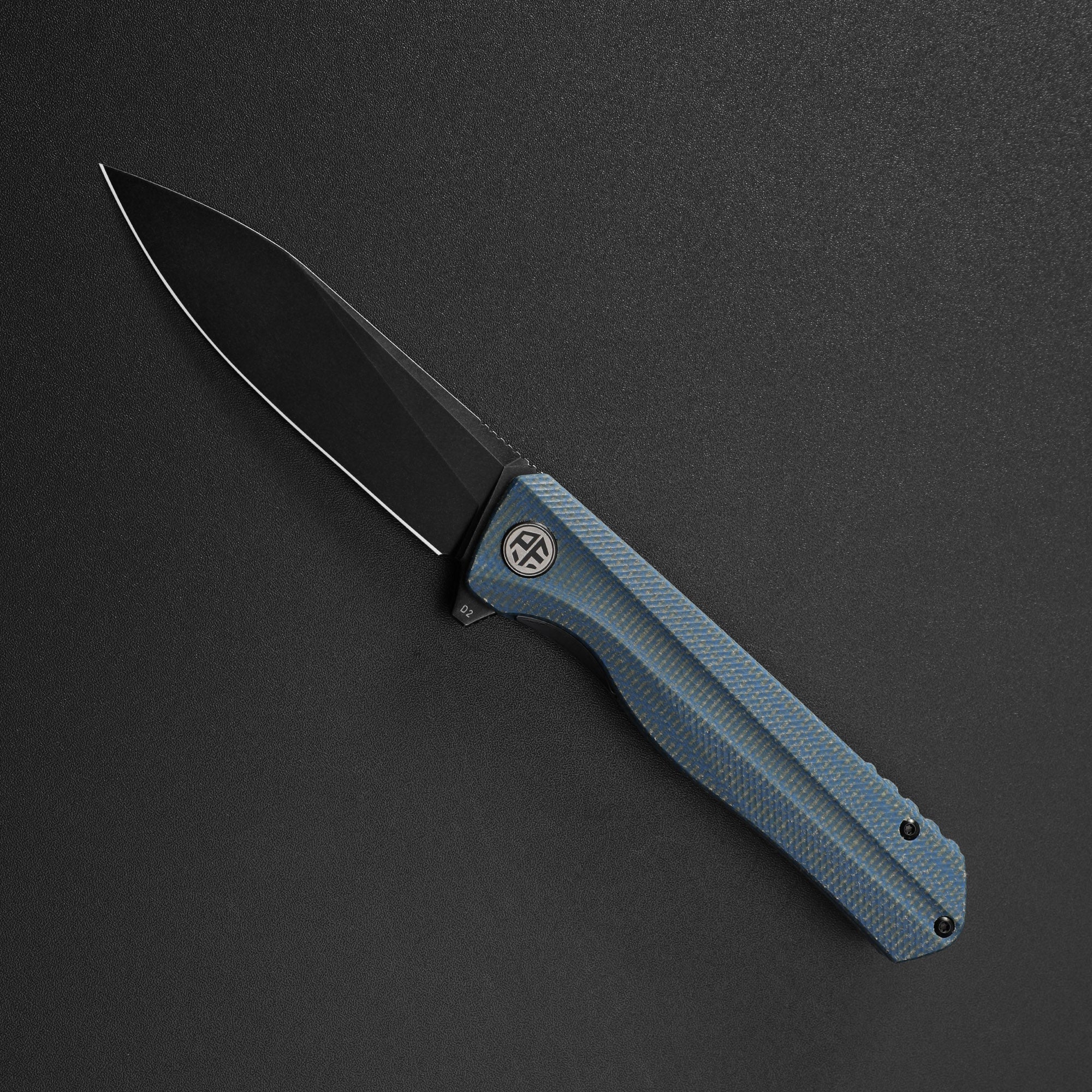 Petrified Fish PF818-Forward,3.54"D2 Steel Blade,G10/Micarta/G10+Carbon Fiber Handle, Flipper Liner lock Folding knife