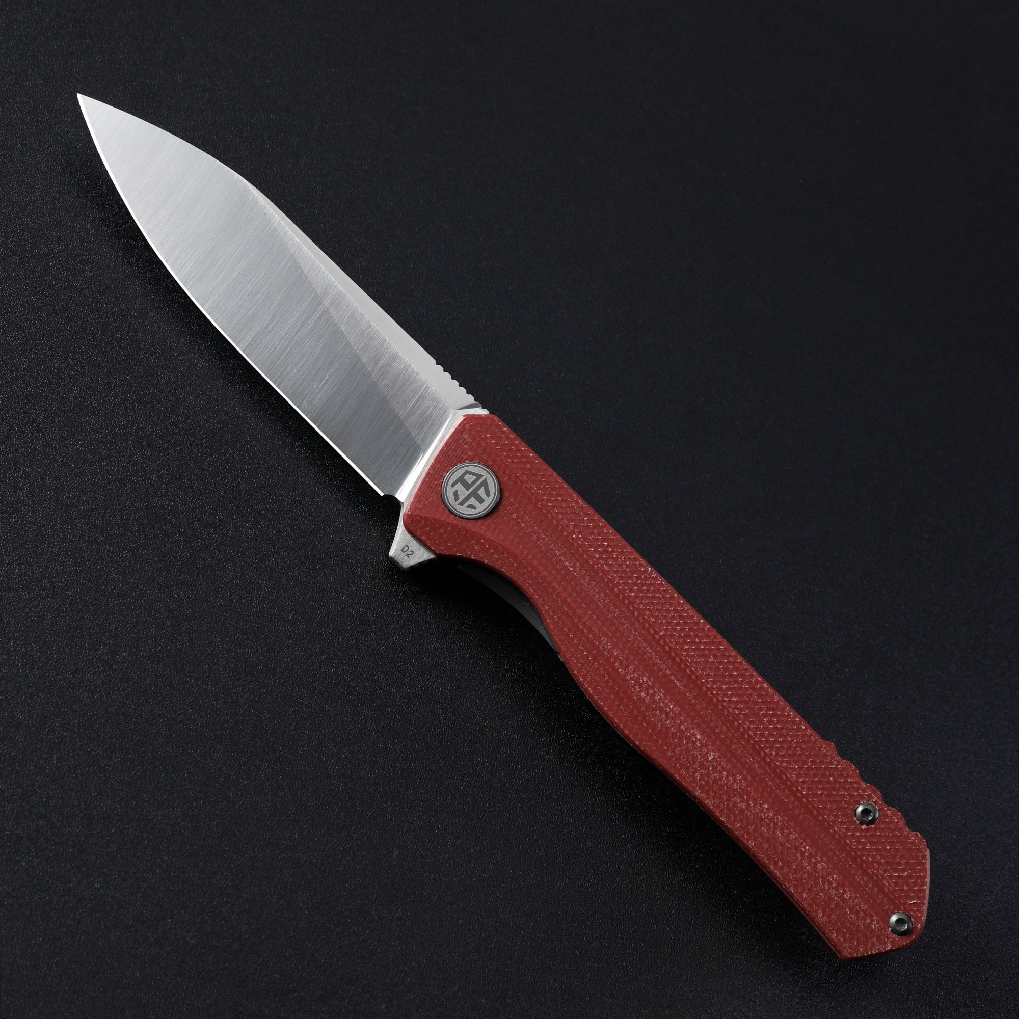 Petrified Fish PF818-Forward,3.54"D2 Steel Blade,G10/Micarta/G10+Carbon Fiber Handle, Flipper Liner lock Folding knife