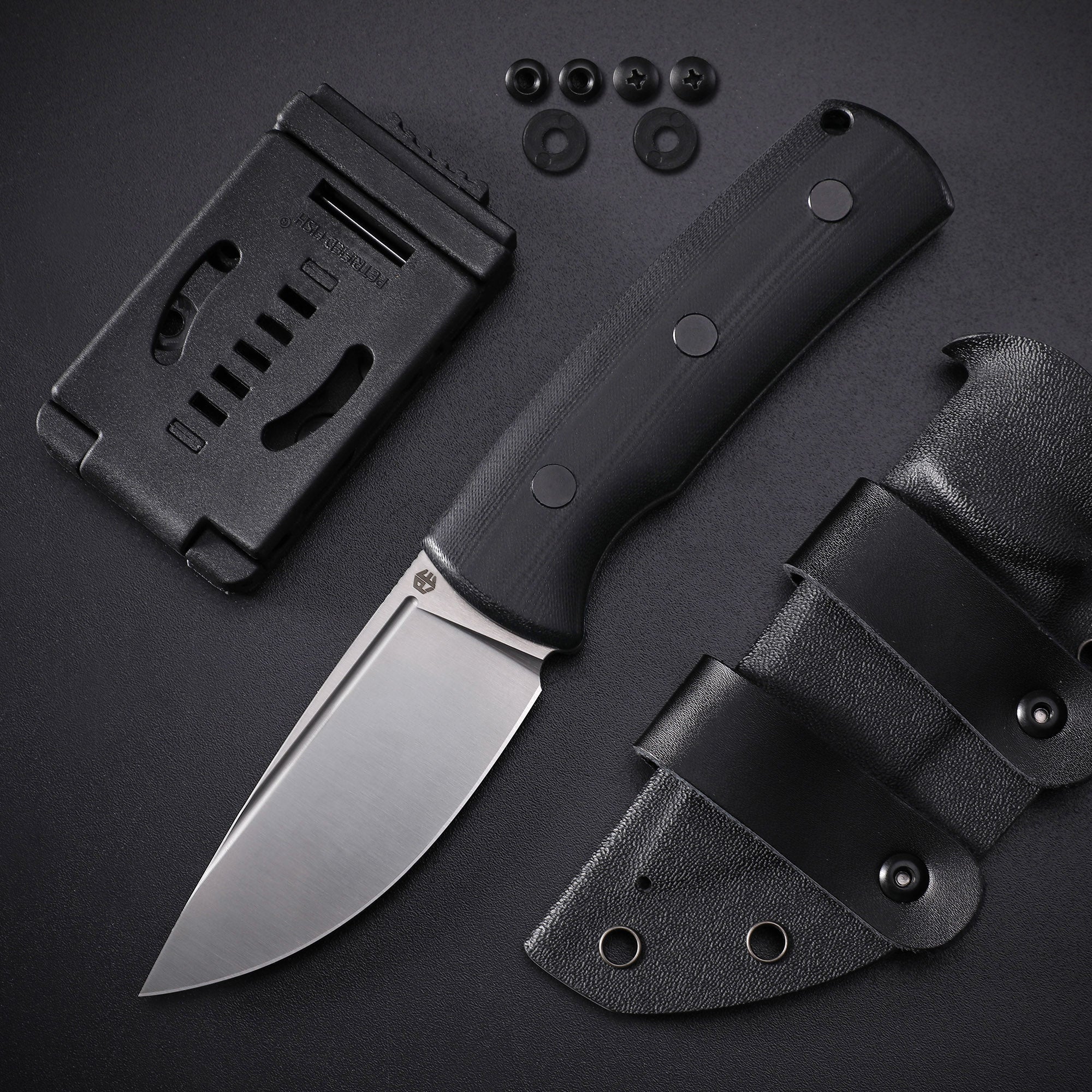 Petrified Fish PFP01F Beluga,3.62" N690 Blade,Micarta/G10 Handle Fixed Blade Knife