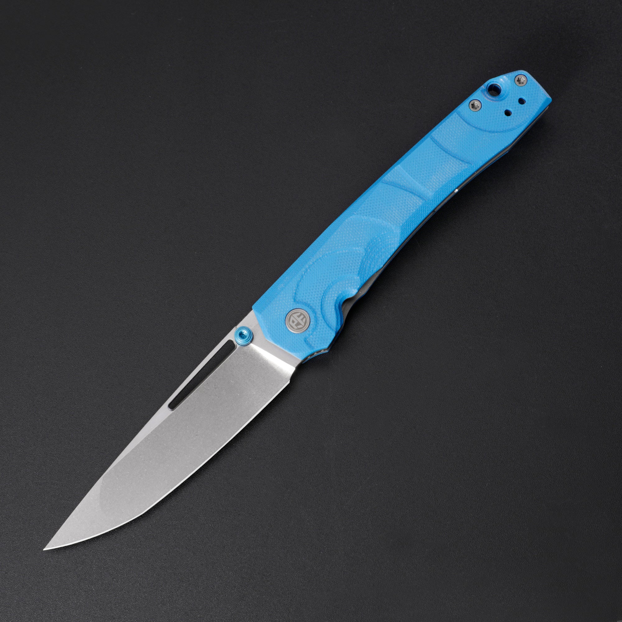Petrified Fish PFP11- Ripple , 3.78" 14C28N Steel Hollow Blade, G10 Handle, Front Flipper Liner lock Folding knife