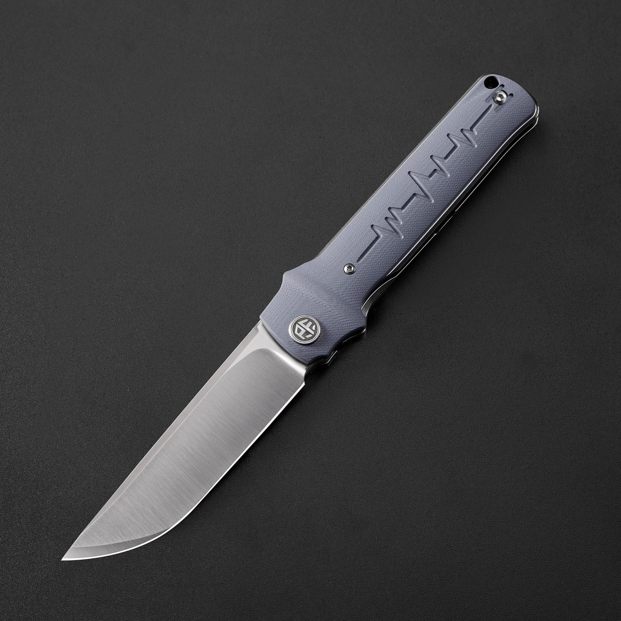 Petrified Fish PFB04 Tena , 3.82" D2 Steel Blade, G10 Handle, Front Flipper Liner lock Folding knife