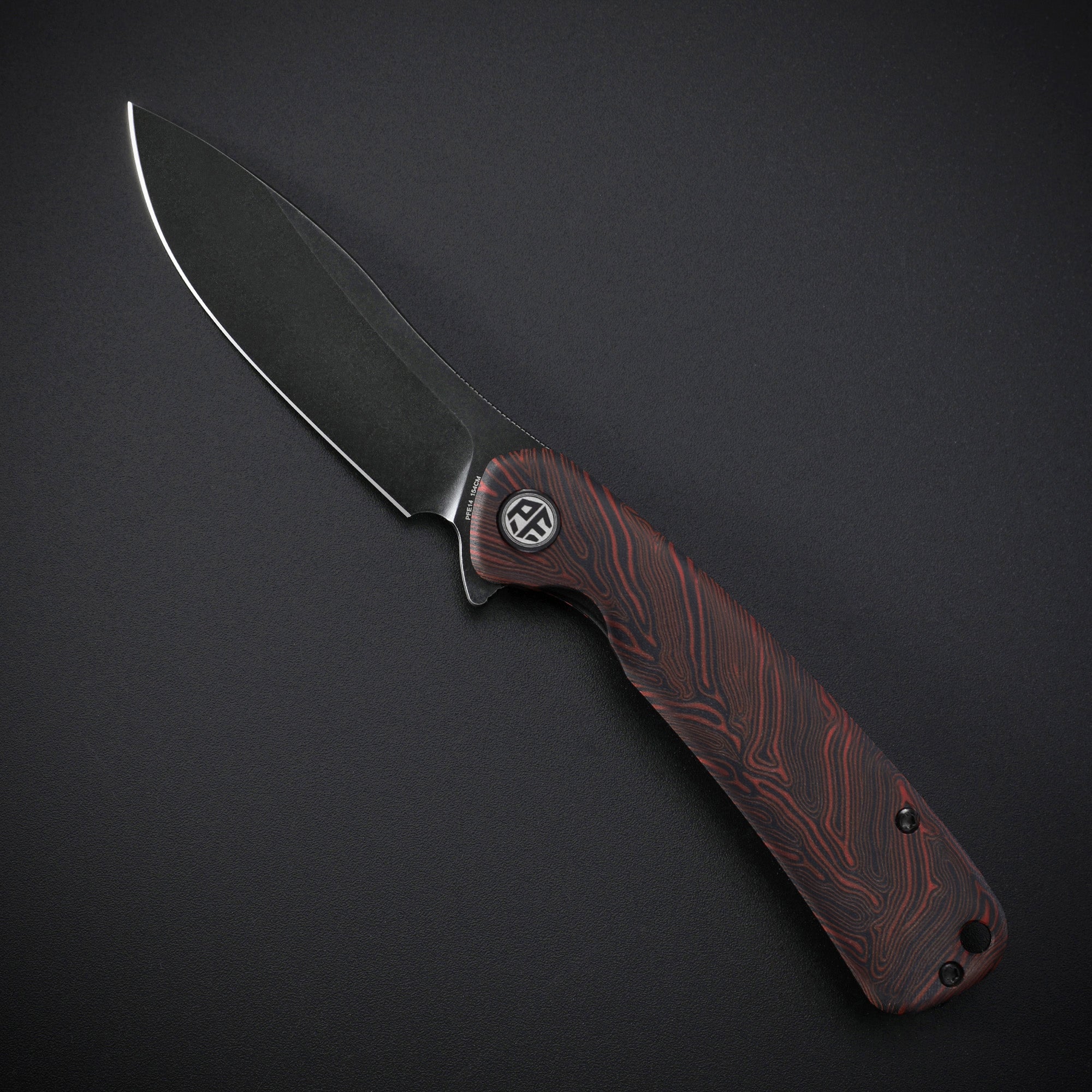 Petrified Fish PFE14 Rogue,3.43" 154CM Steel Blade,114g G10 Handle,Flipper Liner Lock Folding Knife