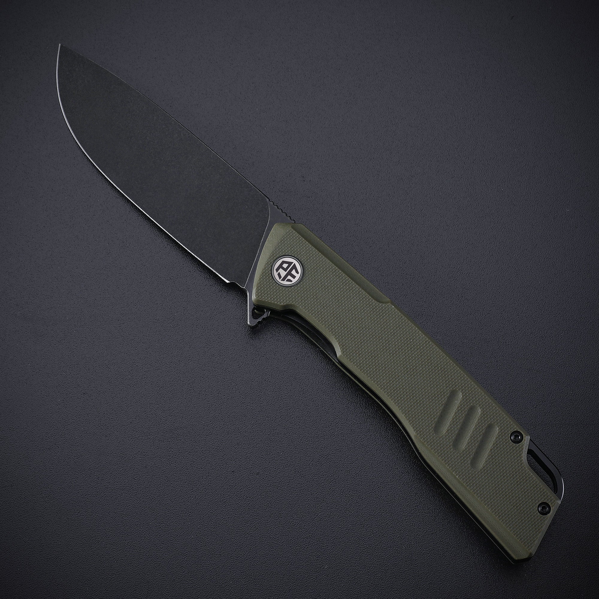 Petrified Fish PFB02 Loco,3.70" D2 Blade,150g G10 Handle Flipper Liner Lock Folding Knife