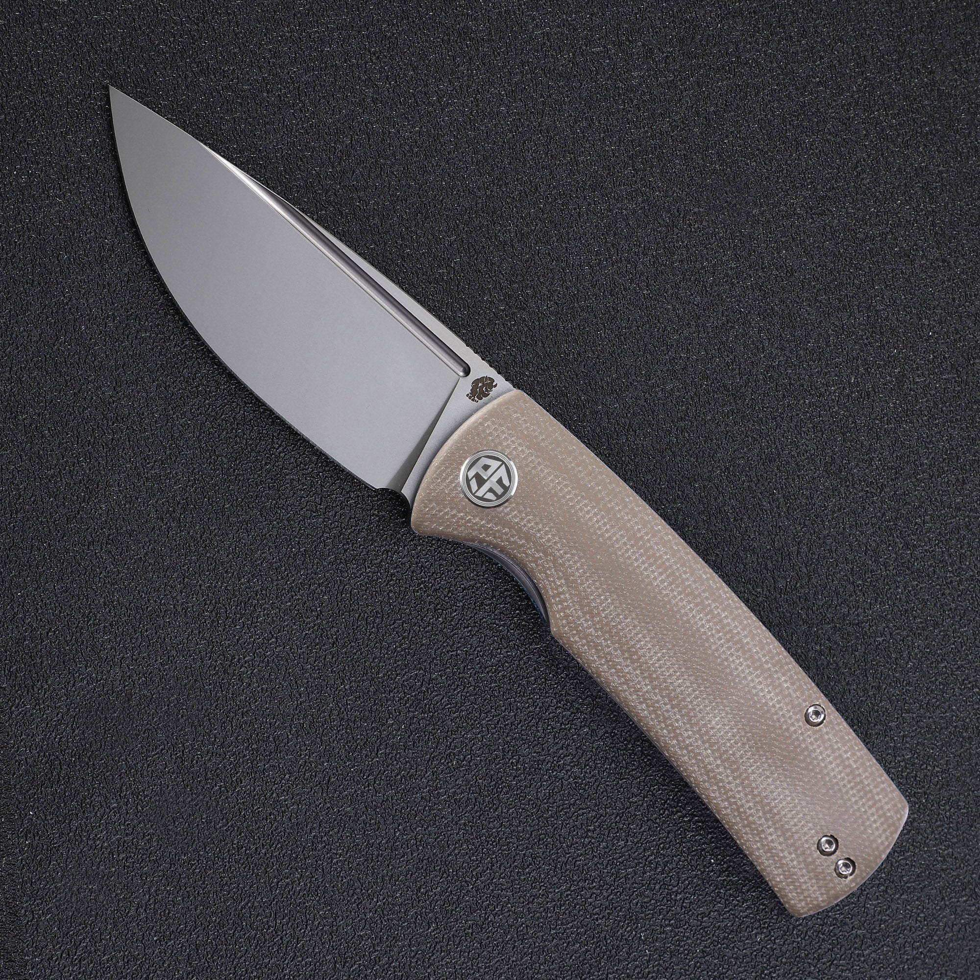 Petrified Fish PFP01 Beluga ,3.62" K110 Blade,G10/Micarta Handle Front Flipper Liner Lock Folding knife