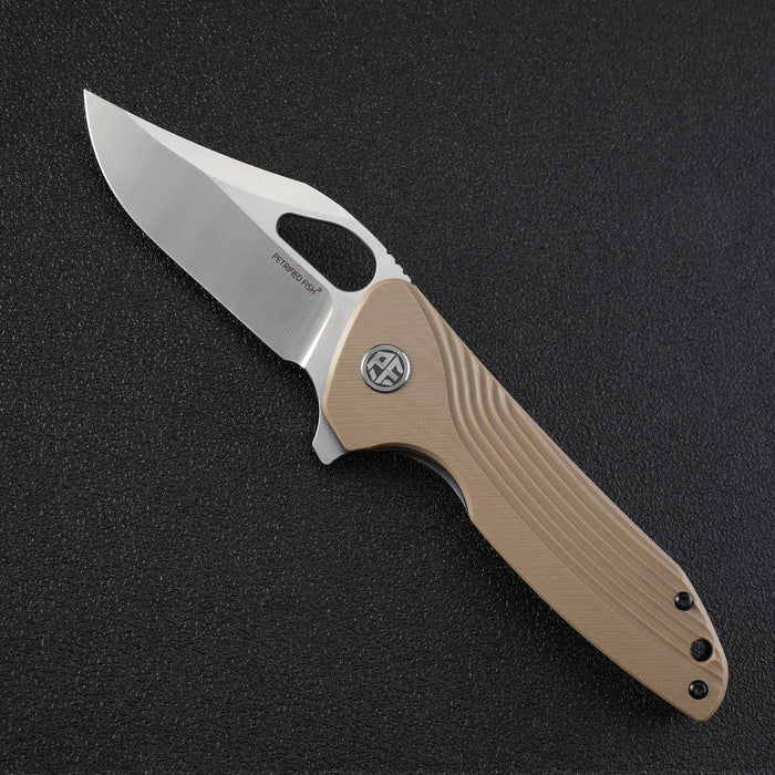 Petrified fish PF999 Mastiff,3.26" K110 Blade,G10 Handle,Flipper Liner lock Folding knife