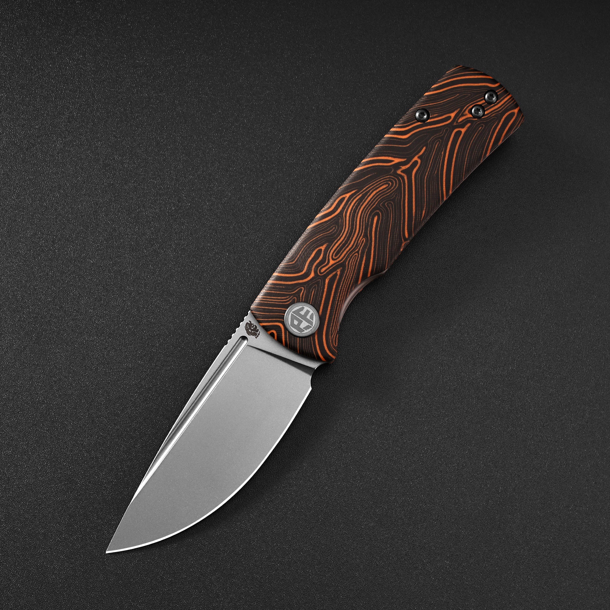 Petrified Fish PFP01X Beluga ,2.99" 14C28N Blade,95.6g G10/Carbon Fiber Handle Front Flipper Liner lock Folding knife