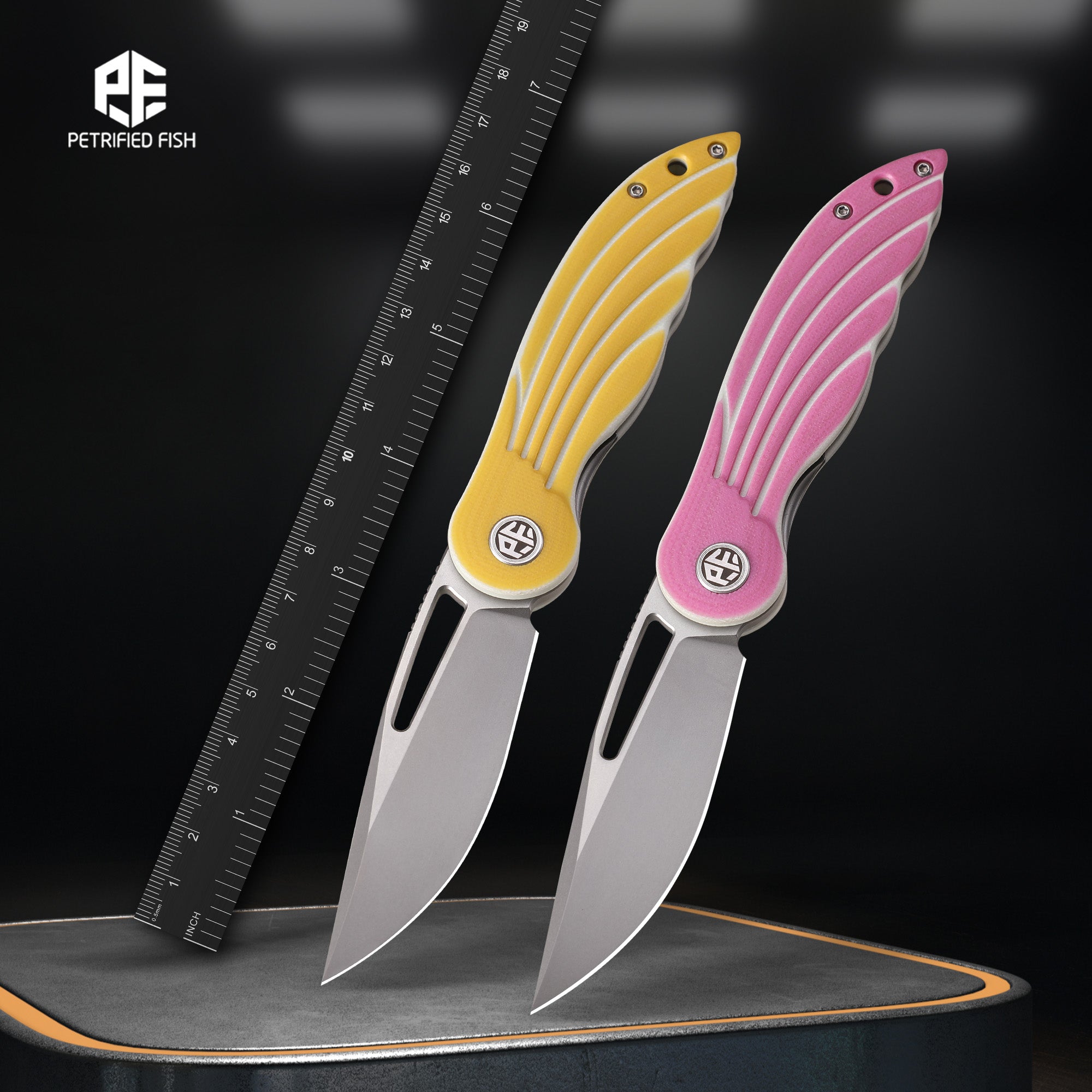 Petrified Fish PFE06 Nightingale ,3.07" 14C28N Blade,87g G10 Handle Front Flipper Liner Lock Folding Knife