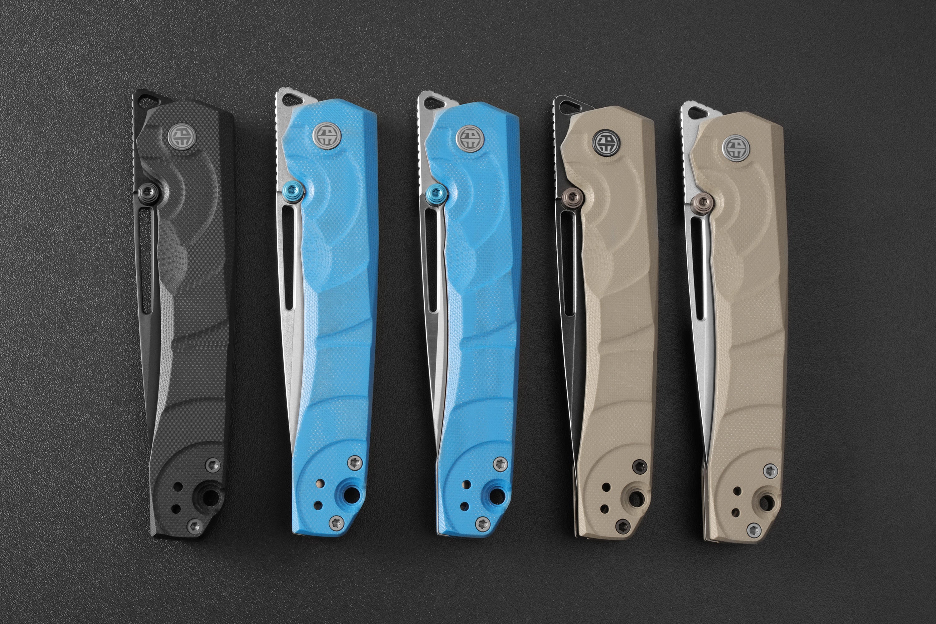 Petrified Fish PFP11- Ripple , 3.78" 14C28N Steel Hollow Blade, G10 Handle, Front Flipper Liner lock Folding knife