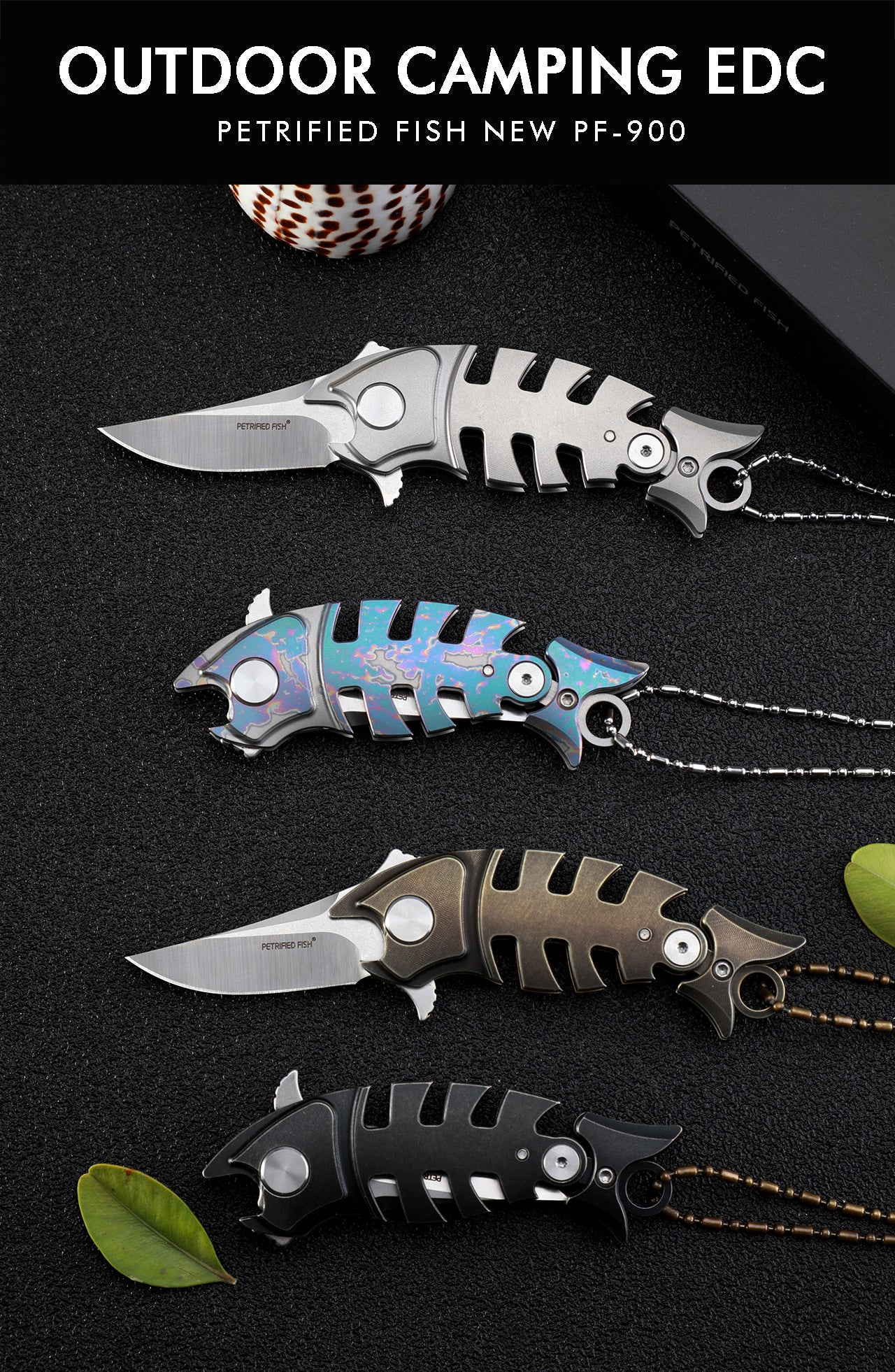 PF900 Titanium Pendant M390 Pocket knives