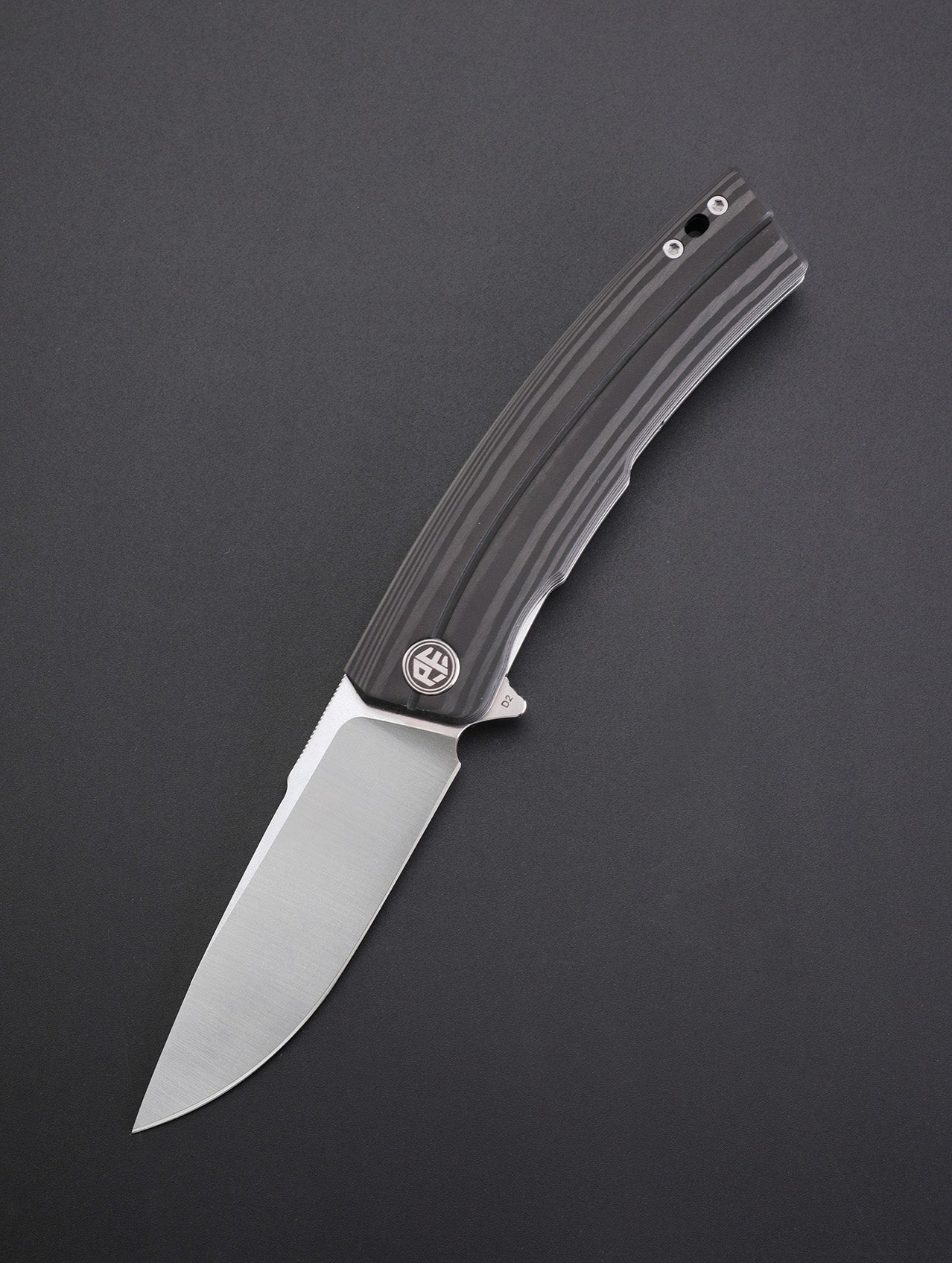 Petrified Fish PFP02 Magazine,3.66“ D2 Satin Blade,G10/Micarta/Carbon Fiber 145g folding Kinfe