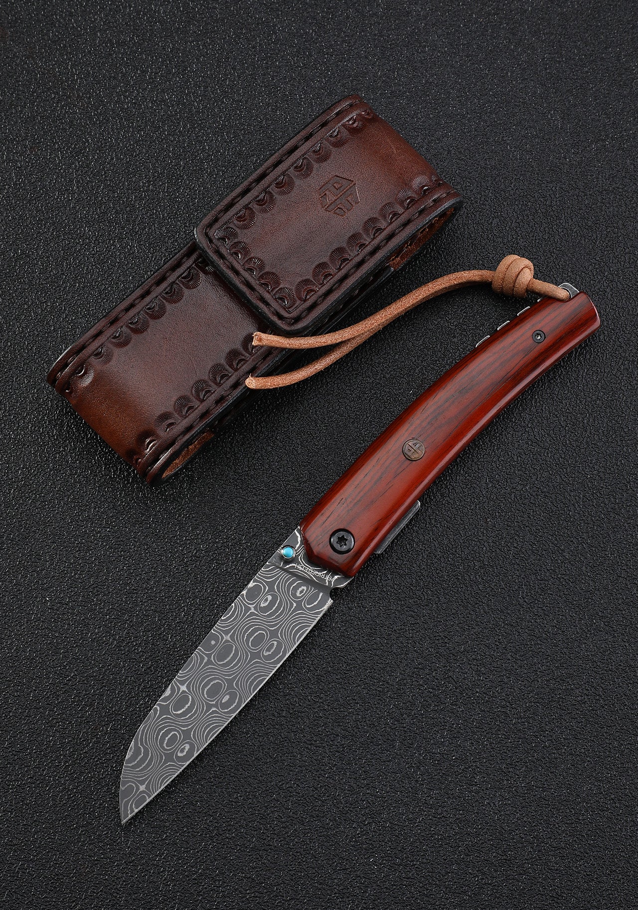 Petrified fish PF719DM Damascus Blade