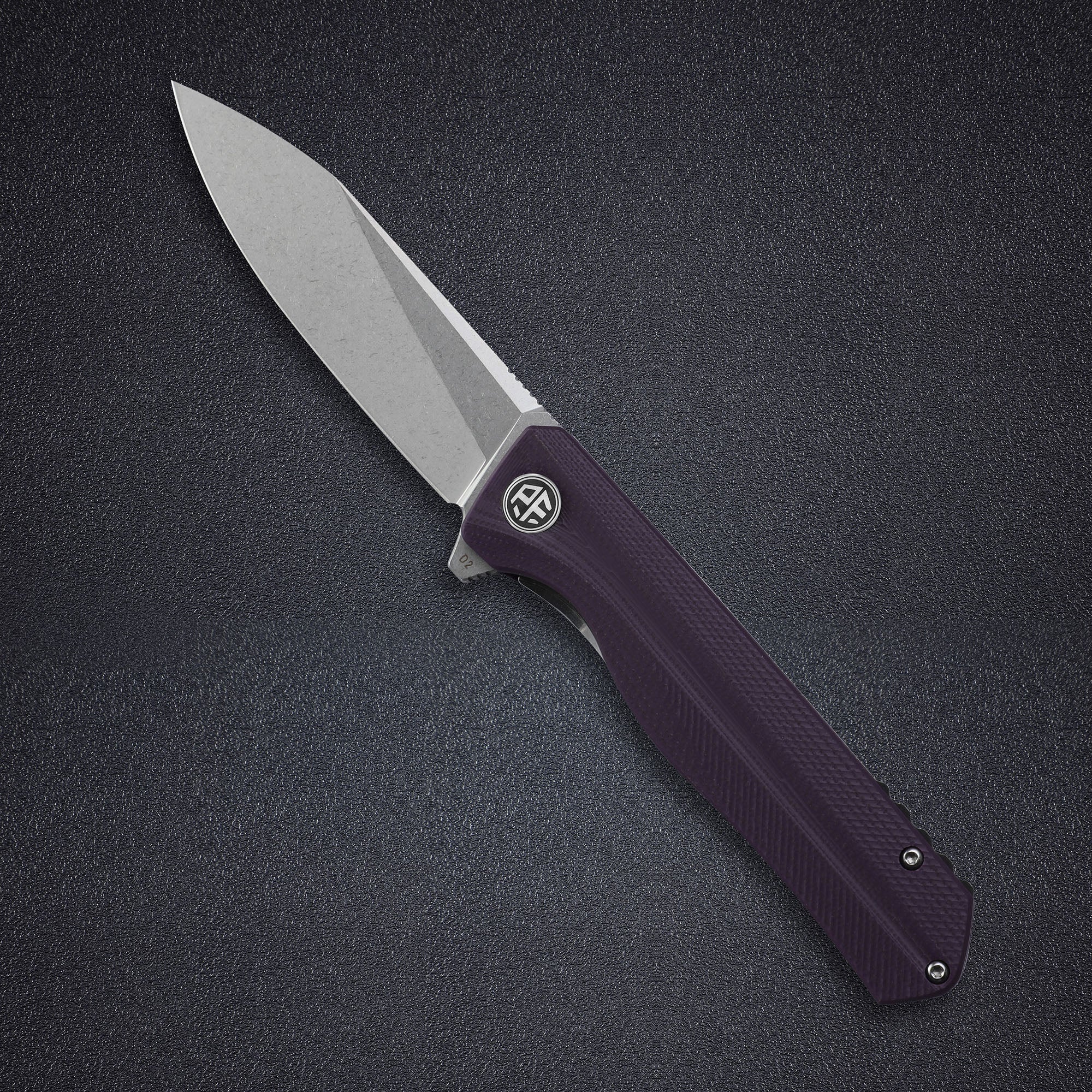 Petrified Fish PF818-Forward,3.54"D2 Steel Blade,G10/Micarta/G10+Carbon Fiber Handle, Flipper Liner lock Folding knife