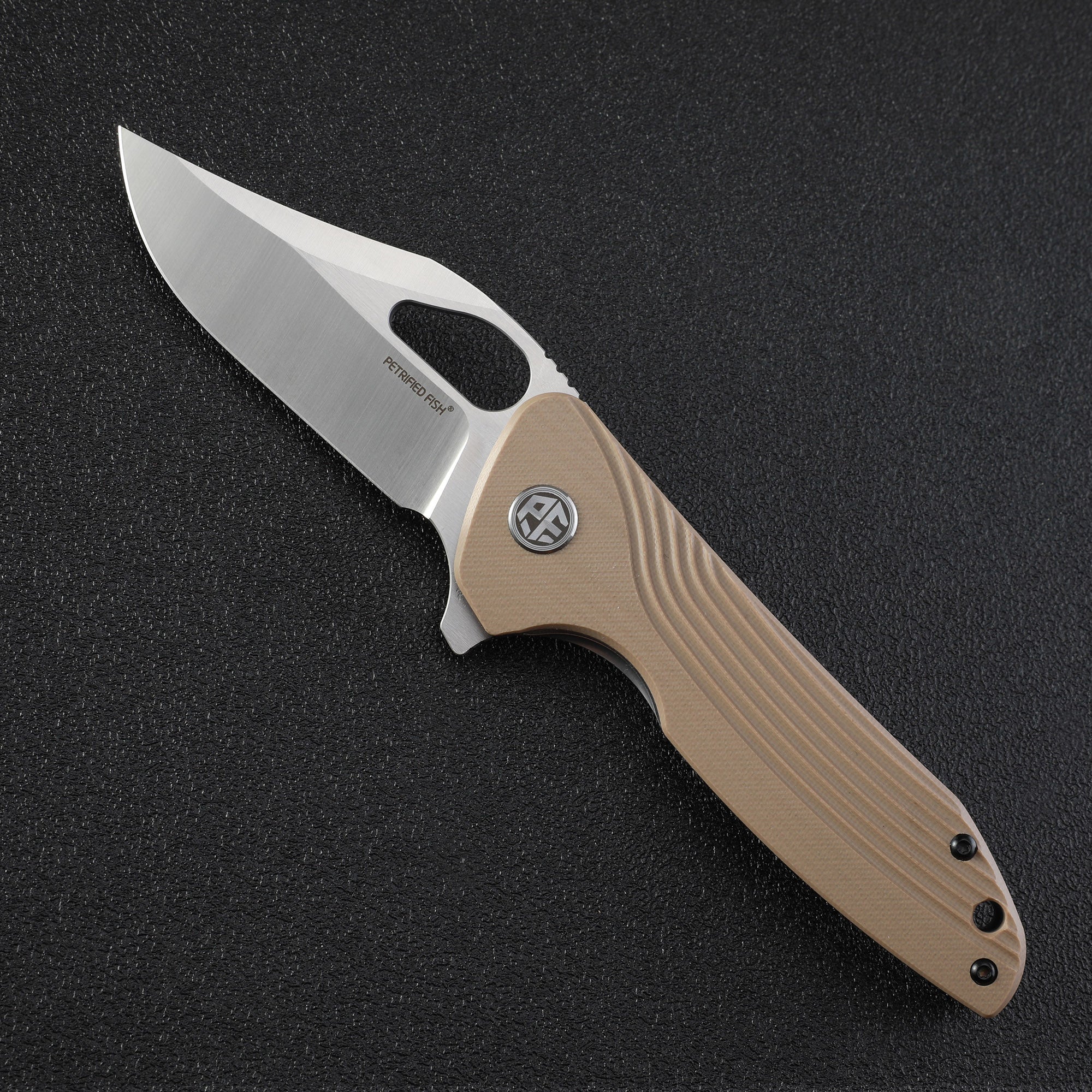 Petrified fish PF999 Mastiff,3.26" K110 Blade,G10 Handle,Flipper Liner lock Folding knife