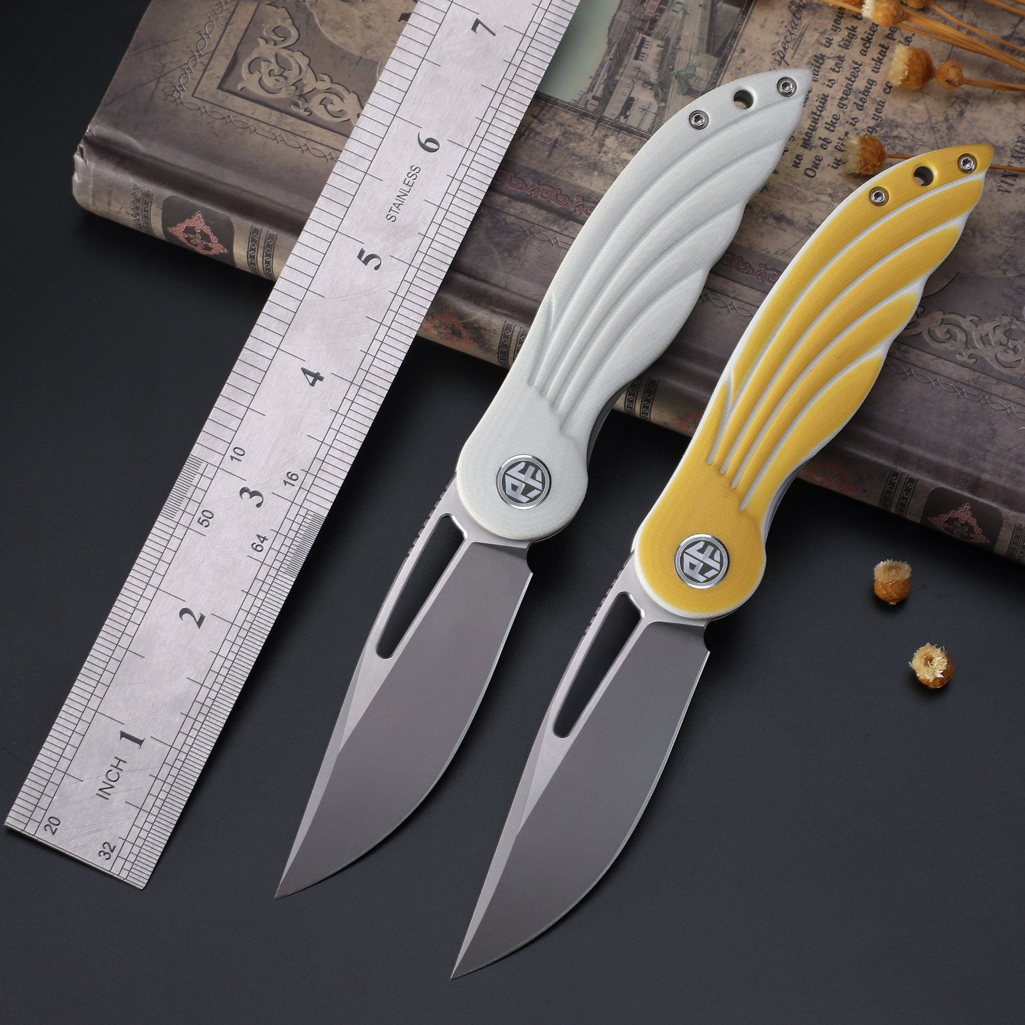 Petrified Fish PFE06 Nightingale ,3.07" 14C28N Blade,87g G10 Handle Front Flipper Liner lock Folding knife