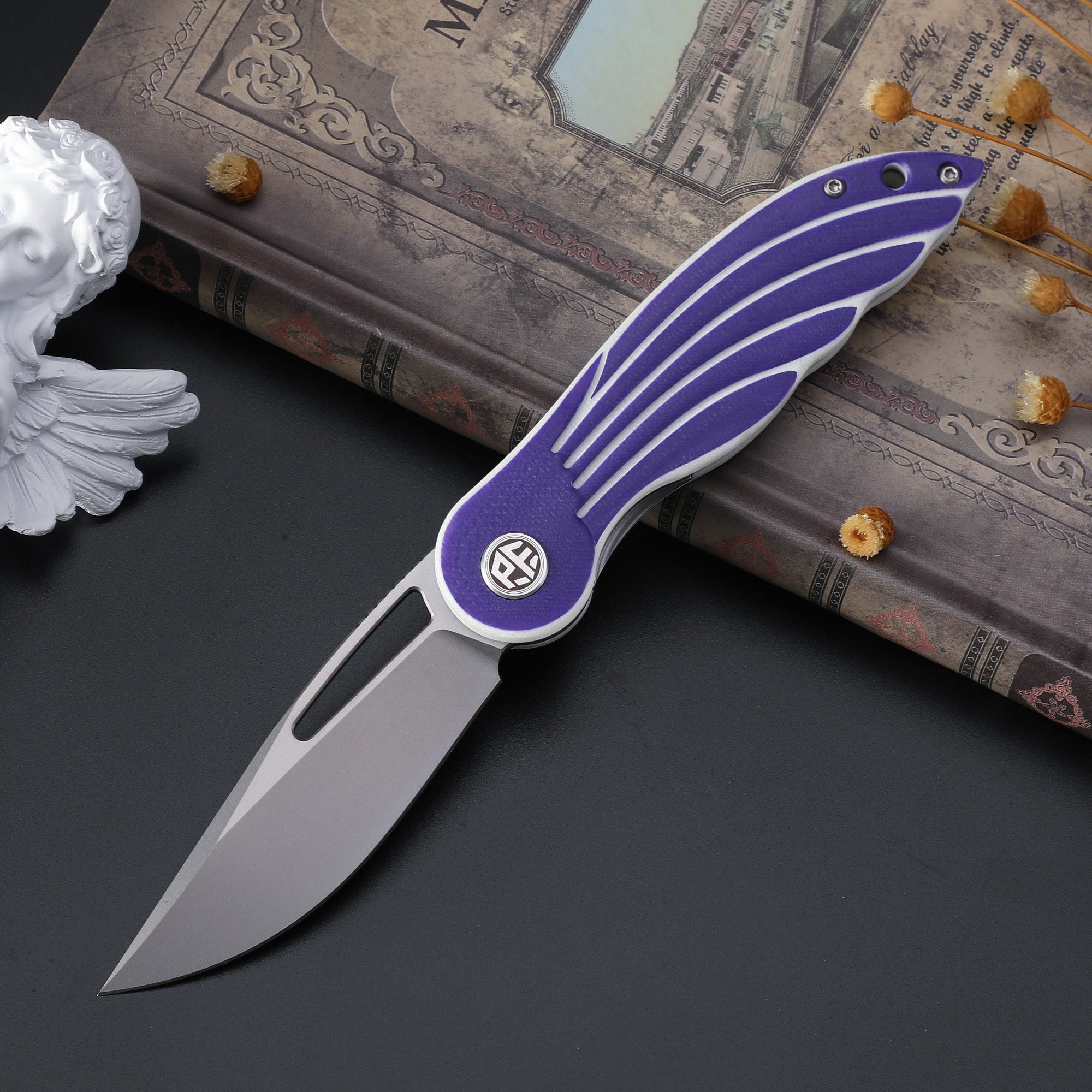 Petrified Fish PFE06 Nightingale ,3.07" 14C28N Blade,87g G10 Handle Front Flipper Liner Lock Folding Knife