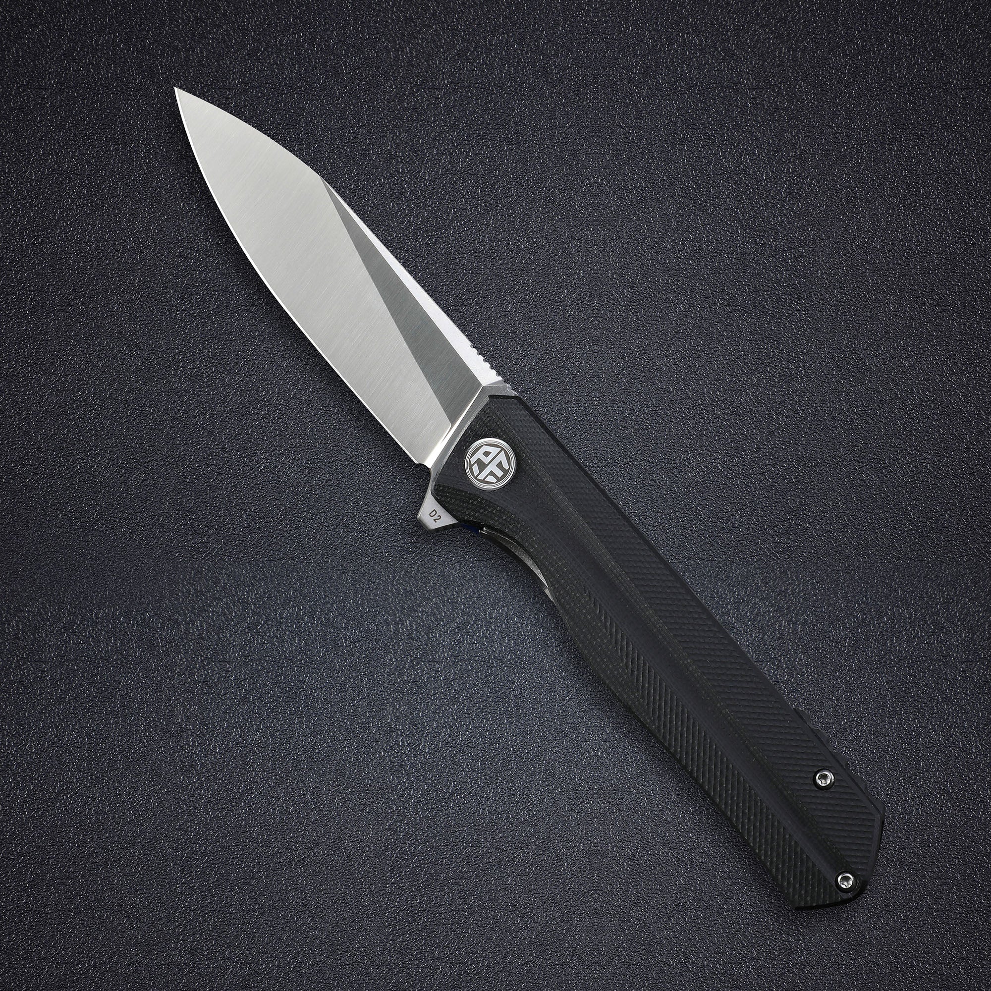 Petrified Fish PF818-Forward,3.54"D2 Steel Blade,G10/Micarta/G10+Carbon Fiber Handle, Flipper Liner lock Folding knife