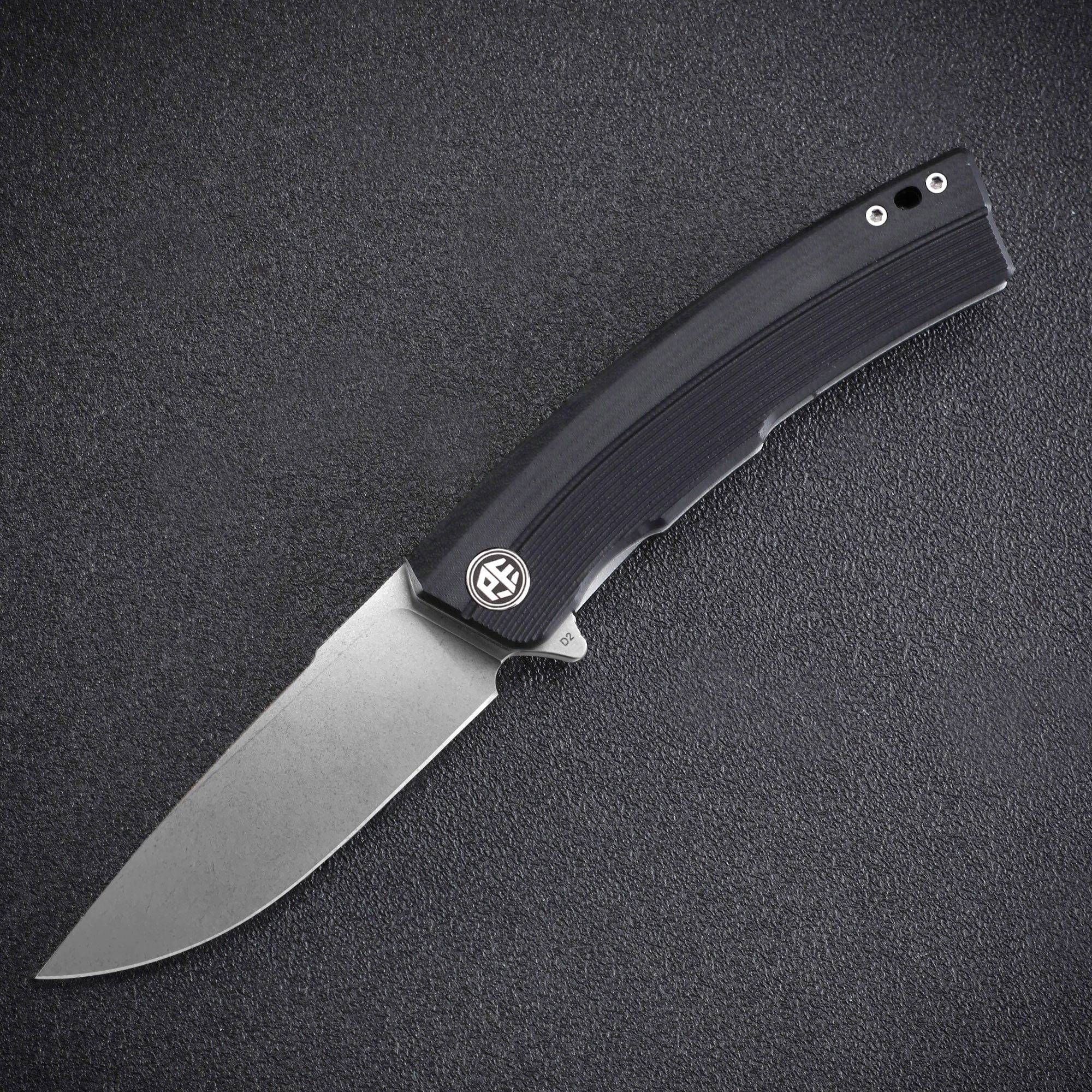 Petrified Fish PFP02 Magazine,3.66“ D2 Satin Blade,G10/Micarta/Carbon Fiber 145g folding Kinfe