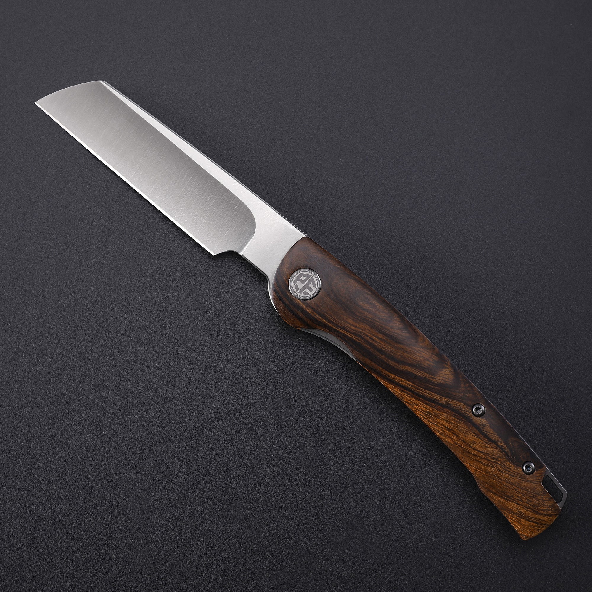 Petrified Fish PFE04 Scholar ,3.7" 154CM Satin/Stonewashed Blade, Front Flipper Liner lock Folding knife