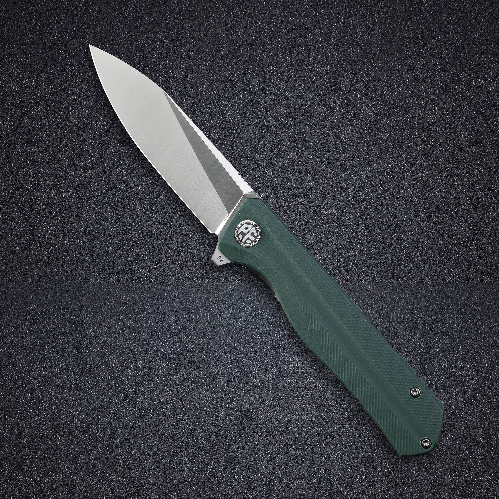 Petrified Fish PF818-Forward,3.54"D2 Steel Blade,G10/Micarta/G10+Carbon Fiber Handle, Flipper Liner lock Folding knife