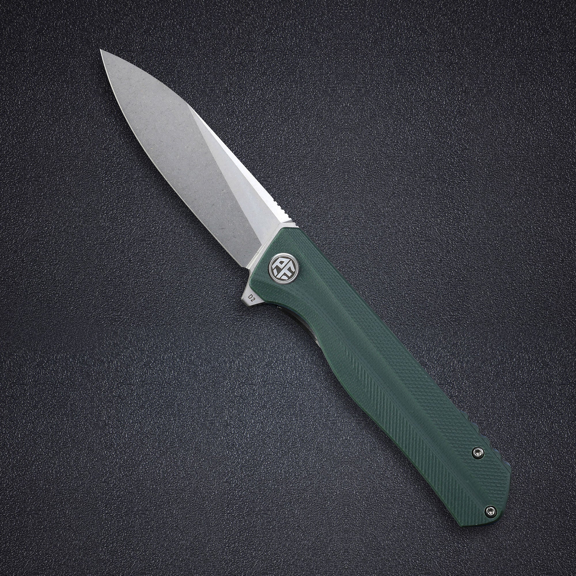 Petrified Fish PF818-Forward,3.54"D2 Steel Blade,G10/Micarta/G10+Carbon Fiber Handle, Flipper Liner lock Folding knife