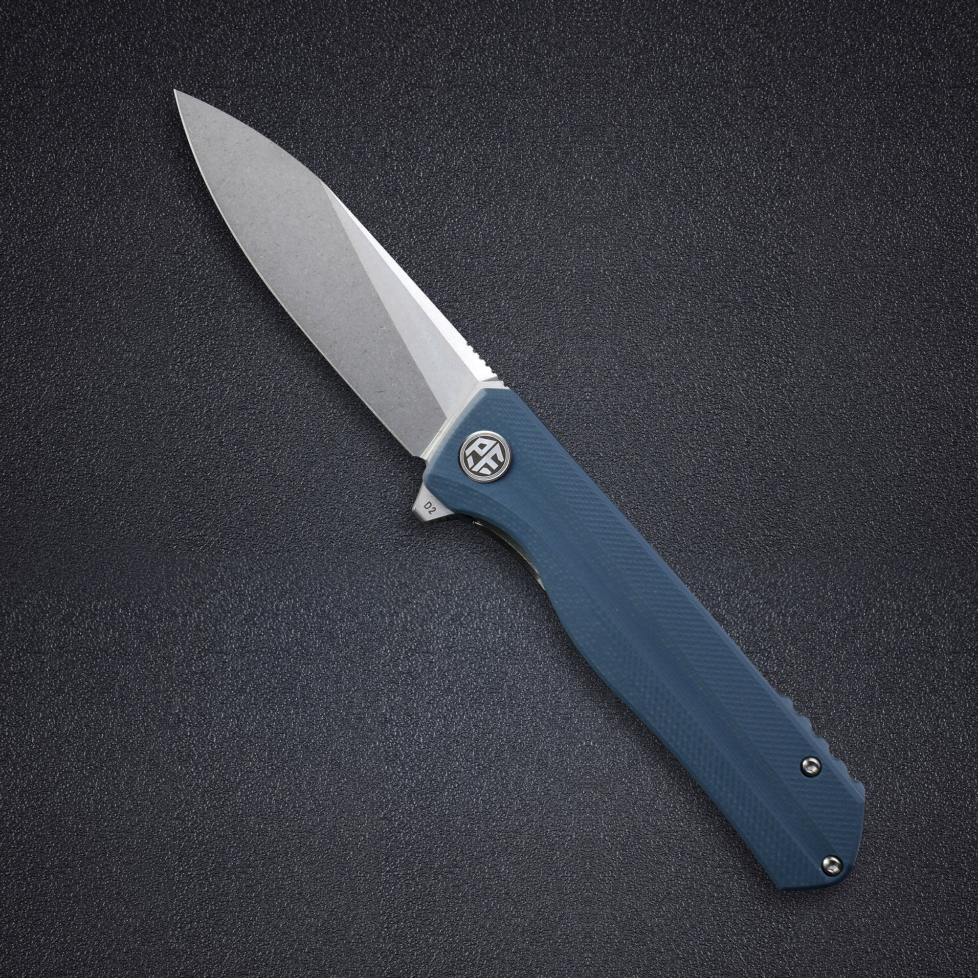 Petrified Fish PF818-Forward,3.54"D2 Steel Blade,G10/Micarta/G10+Carbon Fiber Handle, Flipper Liner lock Folding knife