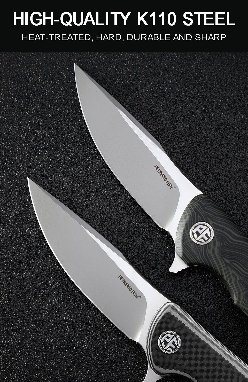 Petrified Fish PF949 Warrior Flipper Knife Carbon Fiber With G10 Handle (90mm K110)