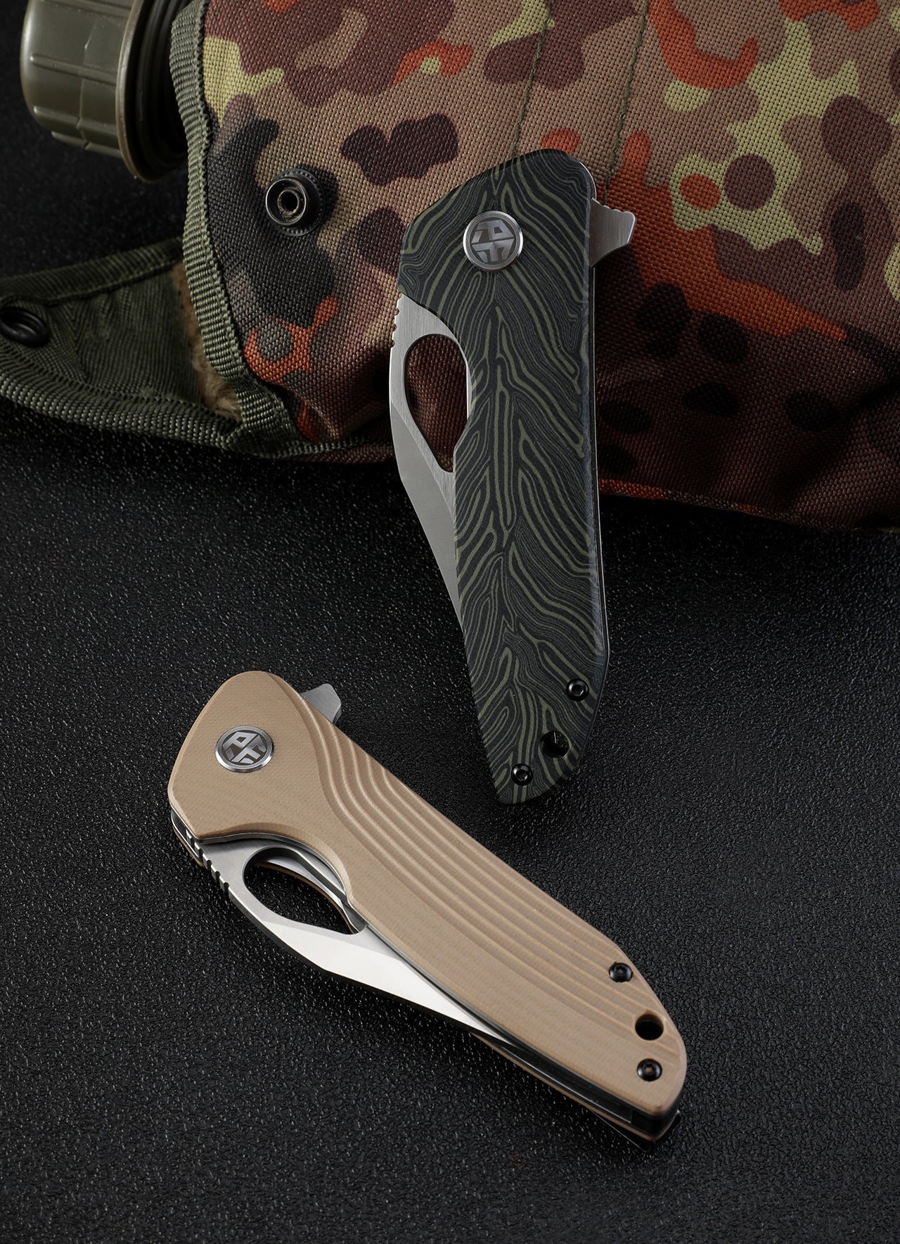 Petrified fish PF999 Mastiff,3.26" K110 Blade,G10 Handle,Flipper Liner lock Folding knife