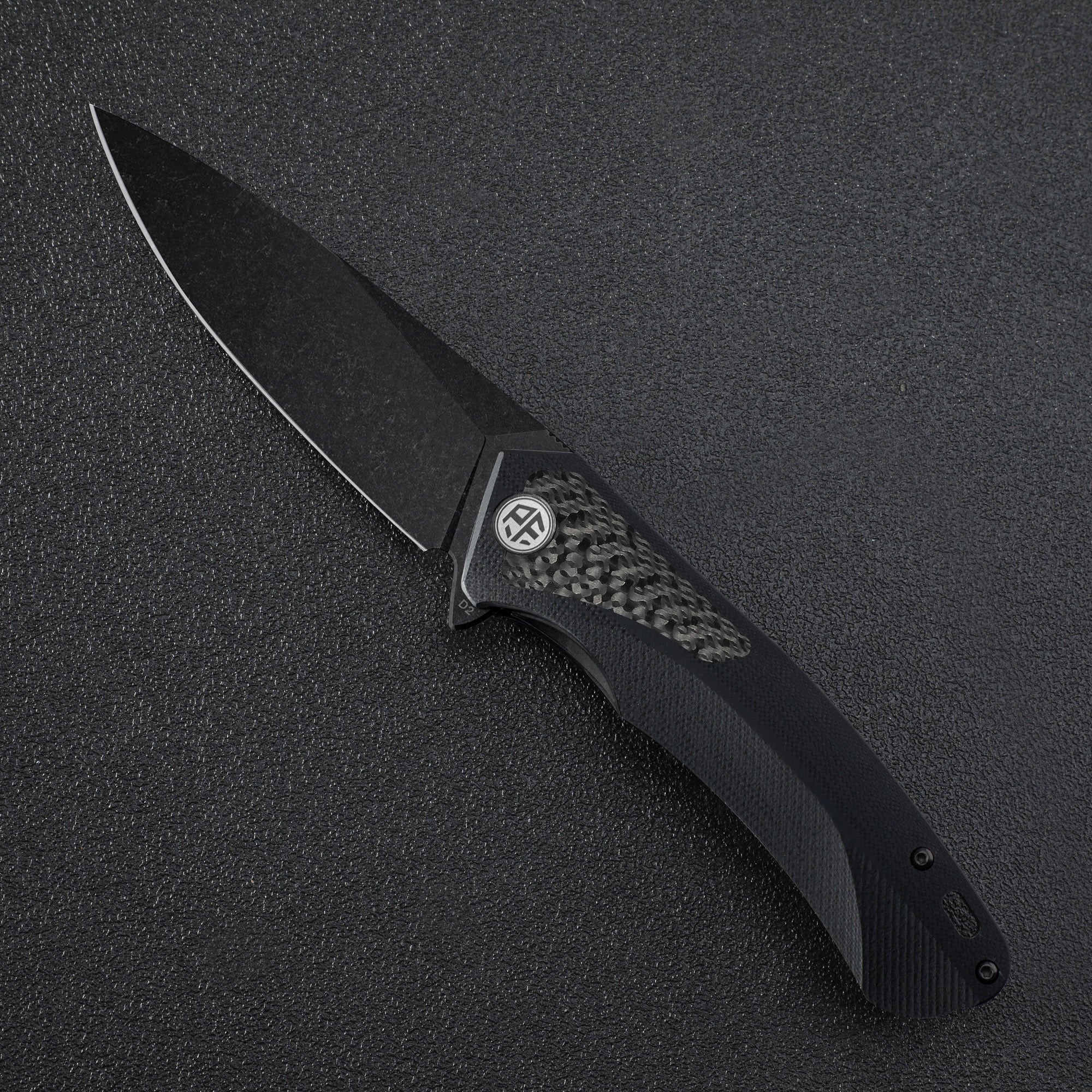 Petrified Fish PF838 Pub,3.74"D2 Steel Blade,Carbon Fiber&G10 Handle, Flipper Liner lock Folding knife