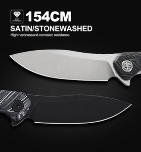 Petrified Fish PFE14 Rogue ,3.43" 154CM Steel Blade, 114g G10 Handle, Flipper Liner lock Folding knife