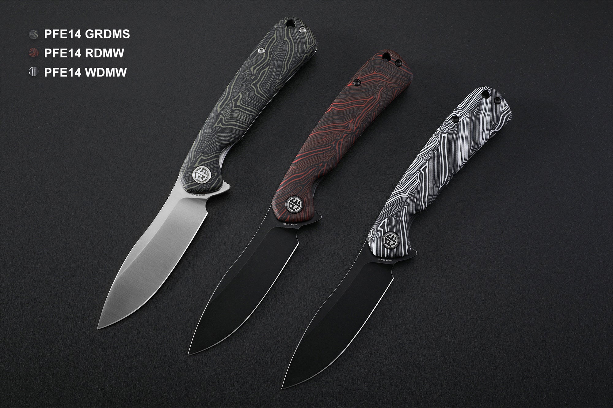 Petrified Fish PFE14 Rogue ,3.43" 154CM Steel Blade, 114g G10 Handle, Flipper Liner lock Folding knife