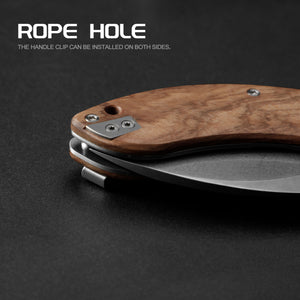 Petrified Fish PFB06 - Zonda, 3.74" 14C28N Steel Blade, G10/Wood Handle, Liner Lock Folding knife