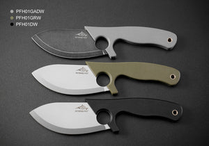 Petrified Fish PFH01 EEL , 3.46" 9CR18MOV Steel Blade, G10 Handle, Multifunctional Fixed Blade knife