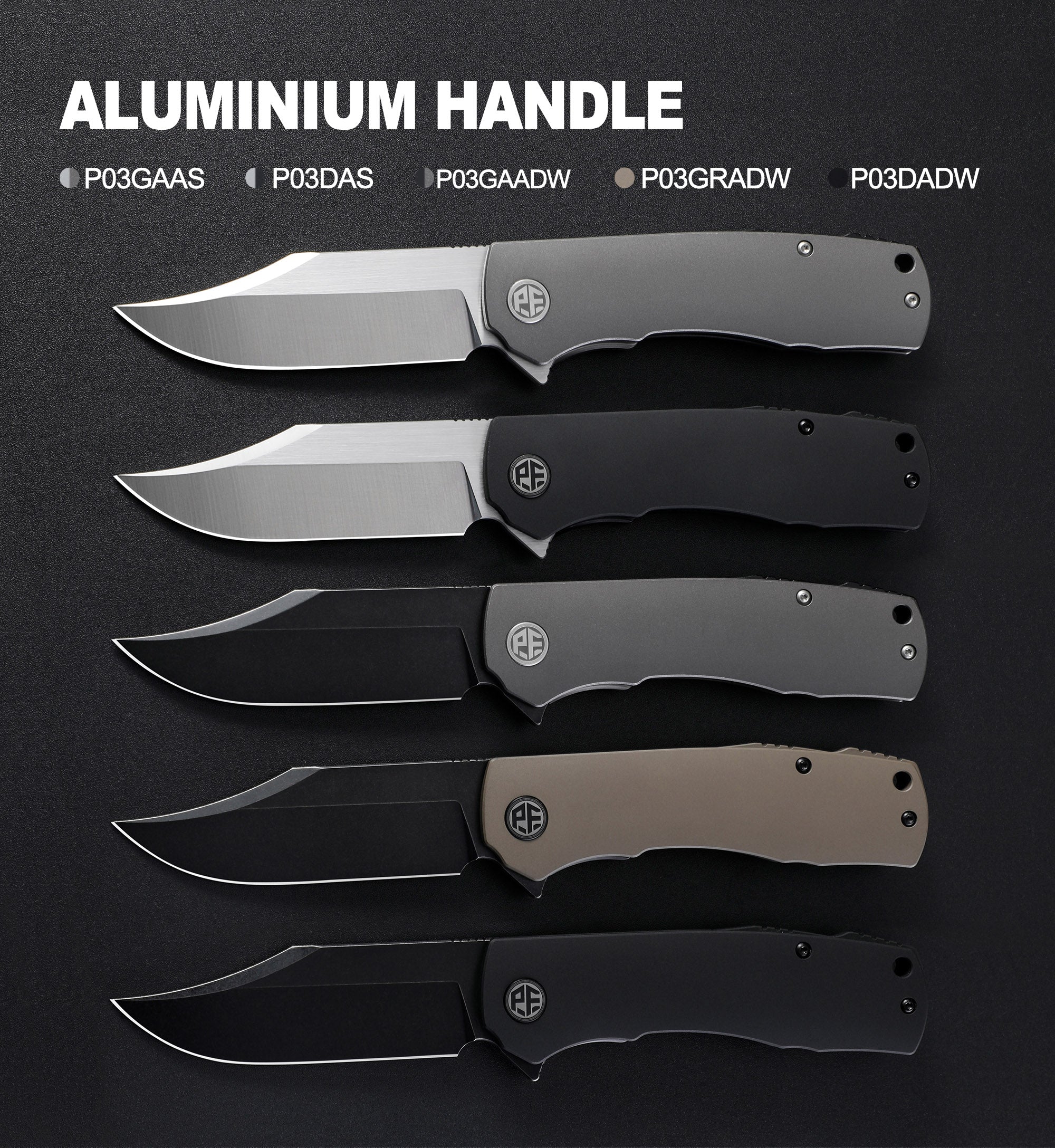Petrified Fish PFP03 Victor, 3.58" 154CM Steel Blade, Aluminium Handle,Flipper Liner lock Folding knife